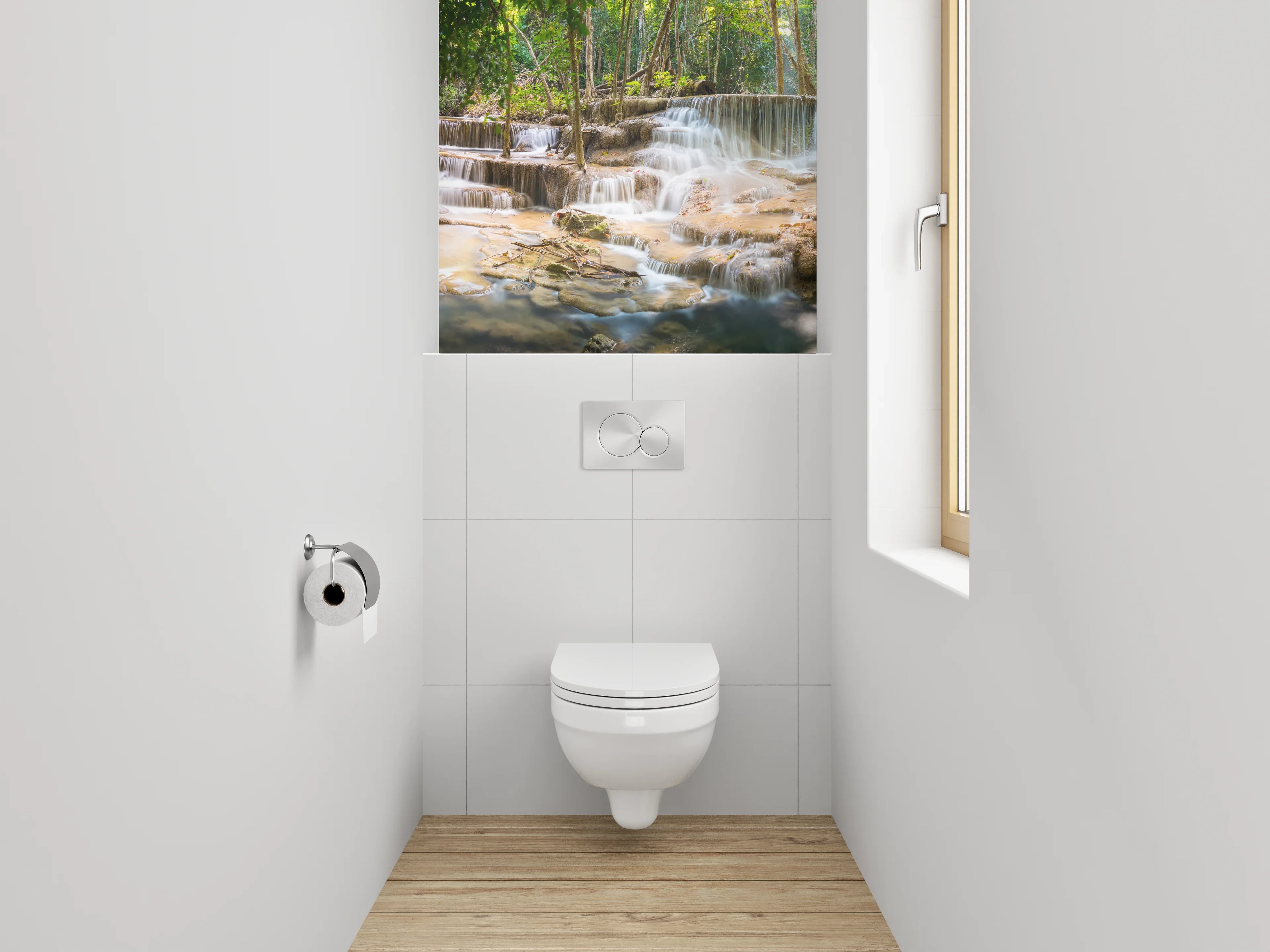 WC-Rückwand - Wasserfall im tropischen Regenwald