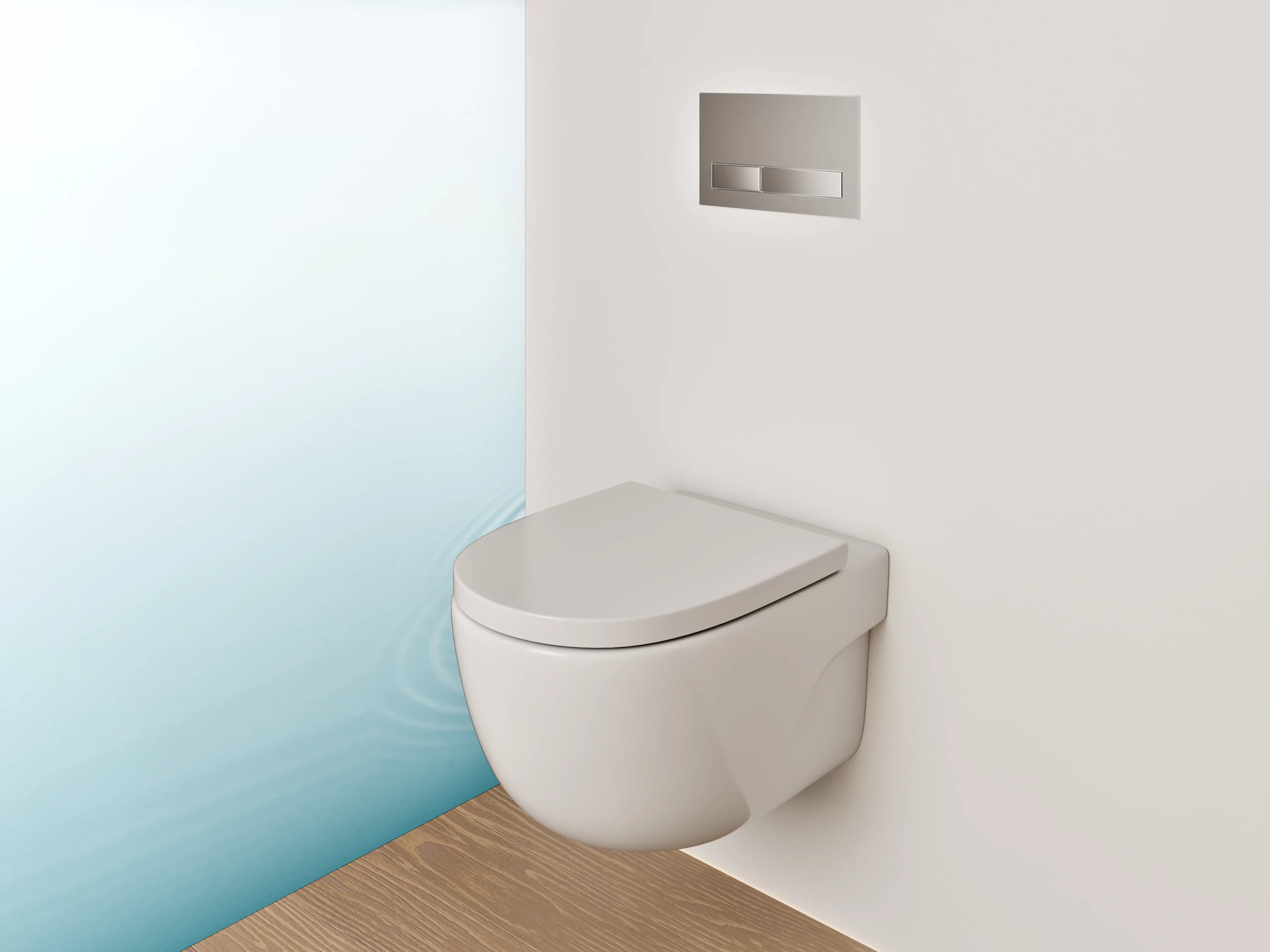 WC-Rückwand - Wassertropfen auf ruhiger Oberfläche