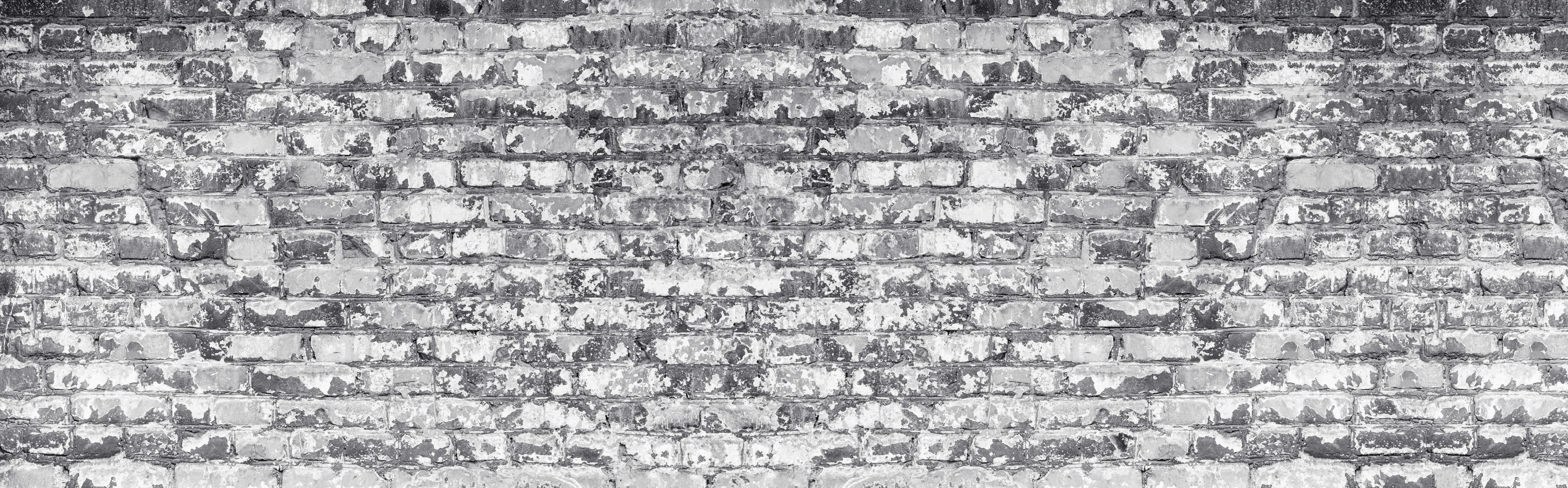 WC-Rückwand-Weiß-graue Backstein-Optik Wandmotiv