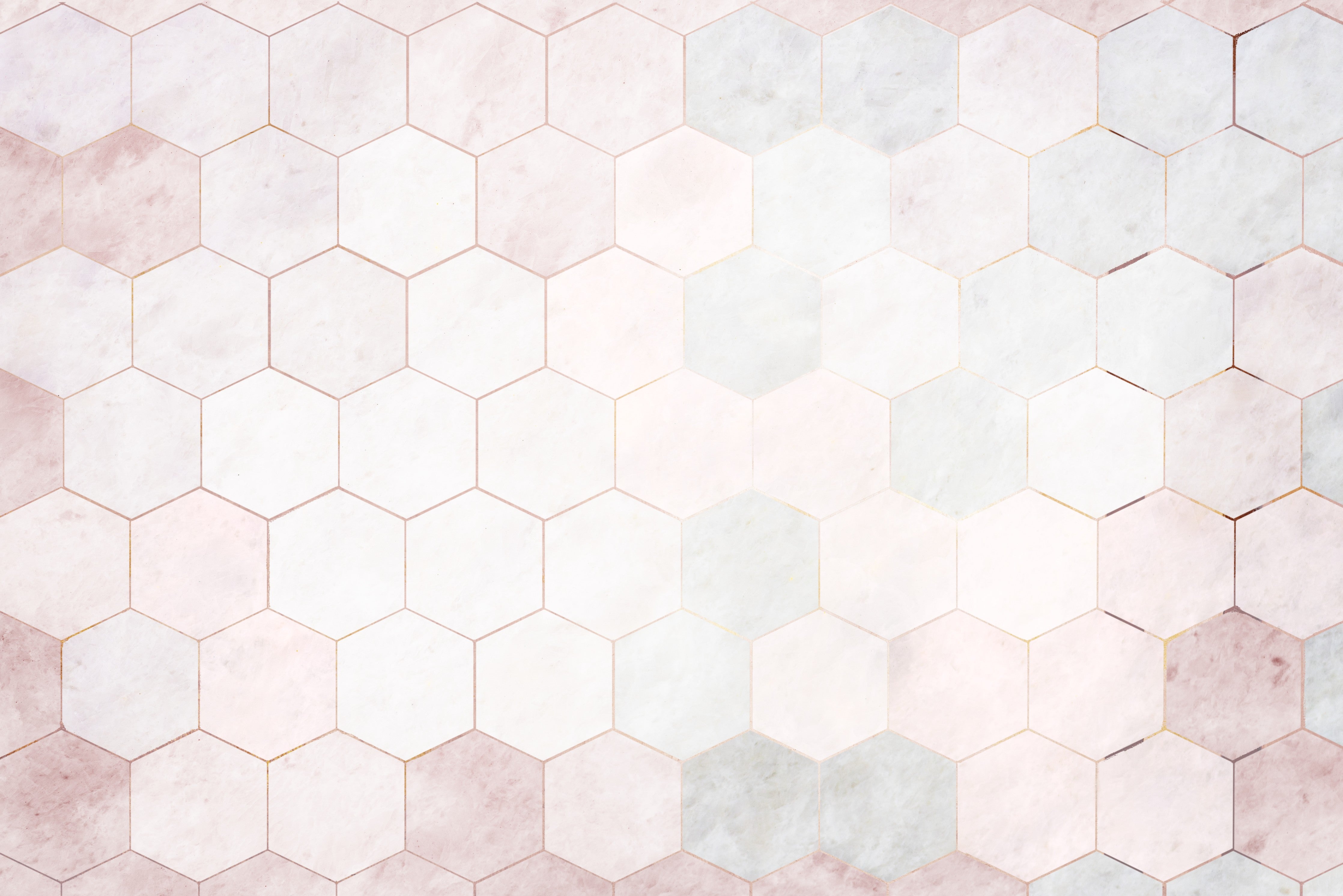 WC-Rückwand-Weiß-graues Marmor Hexagon Fliesenmuster