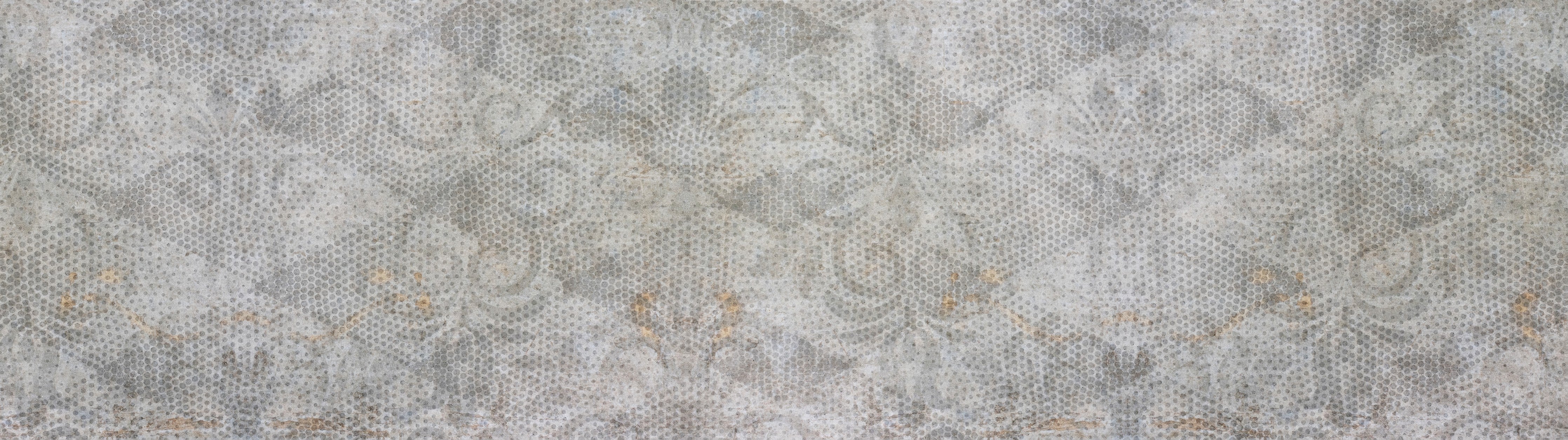 WC-Rückwand-Weiß-graues Vintage Ornament Muster