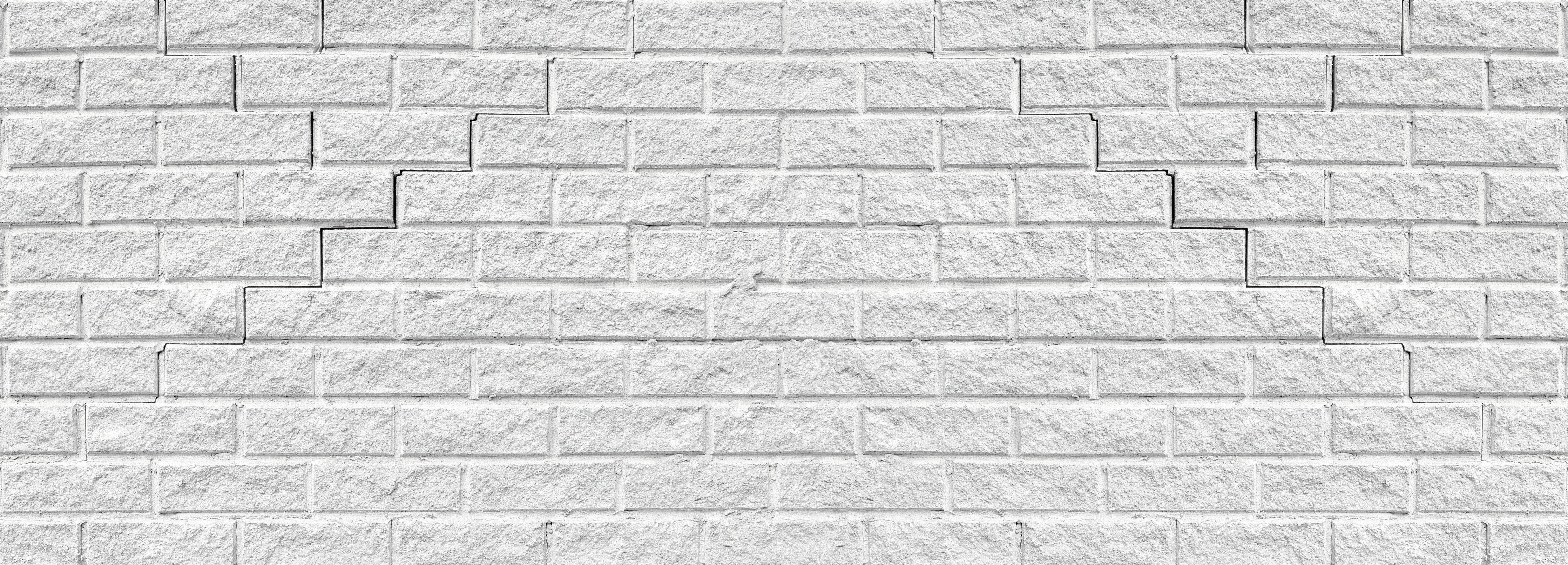 WC-Rückwand-Weiße Backstein-Optik Wanddekor