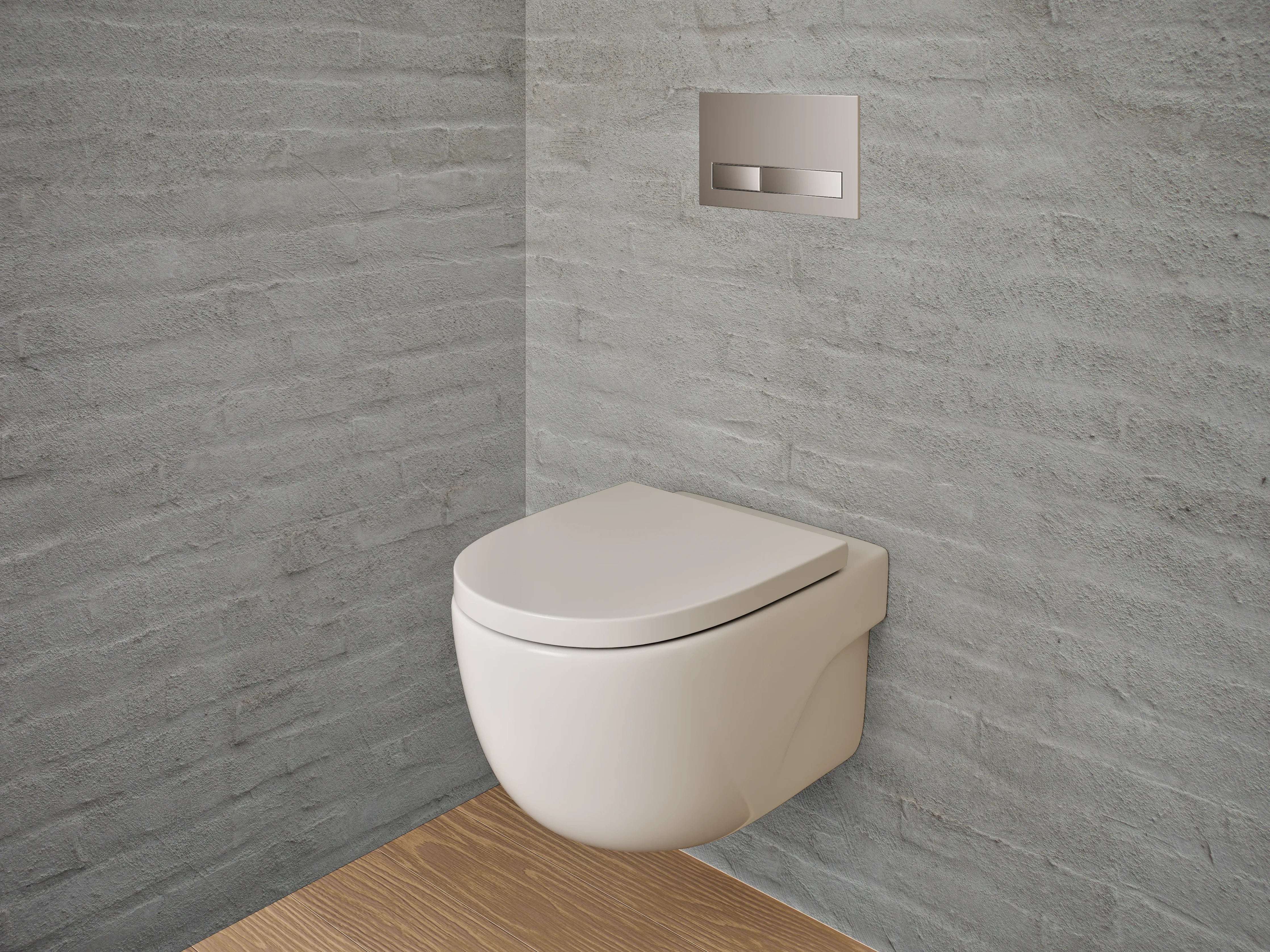 WC-Rückwand - Weiße Backstein Wandstruktur