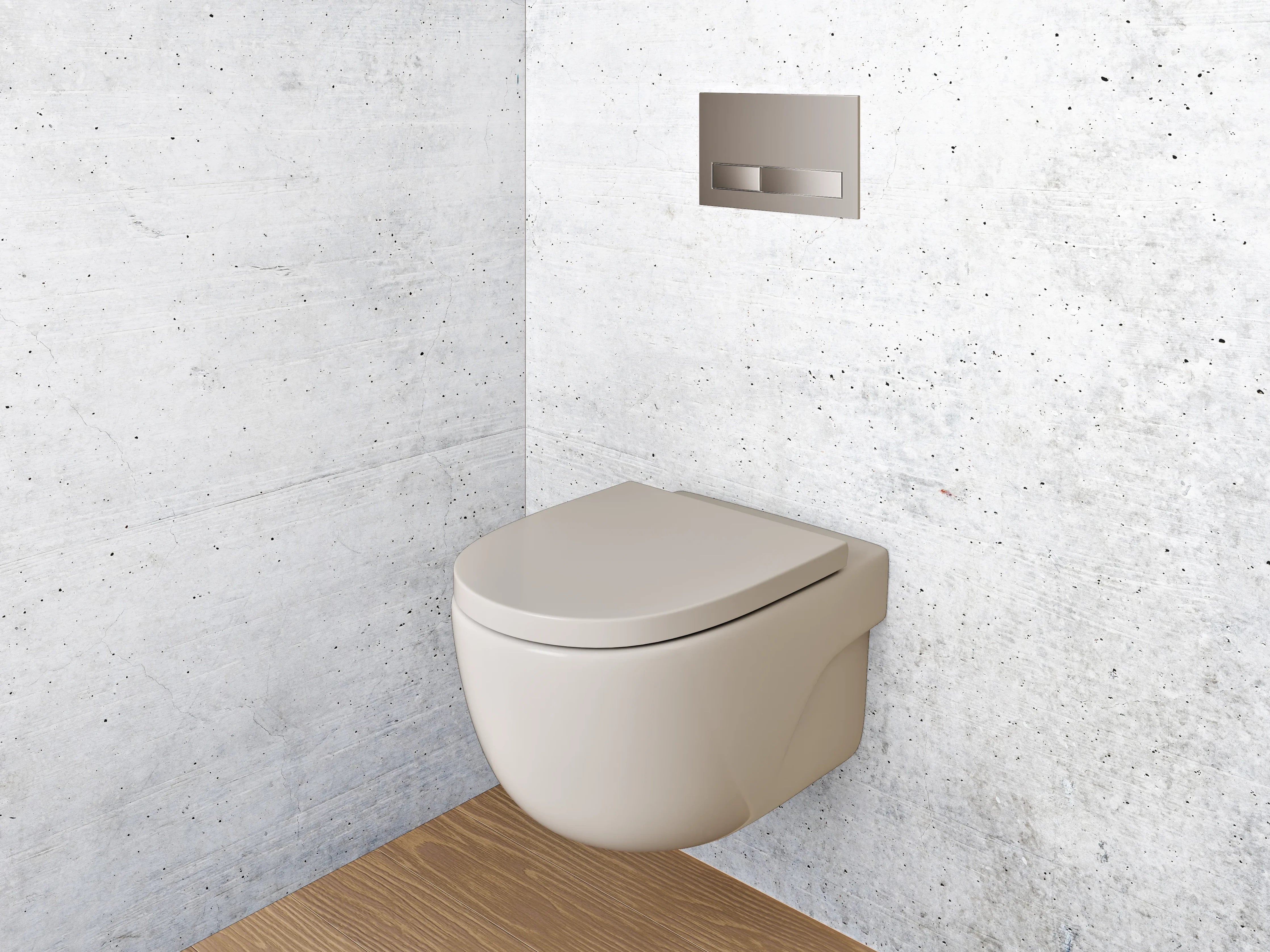 WC-Rückwand - Weiße Betonoptik Wanddekor