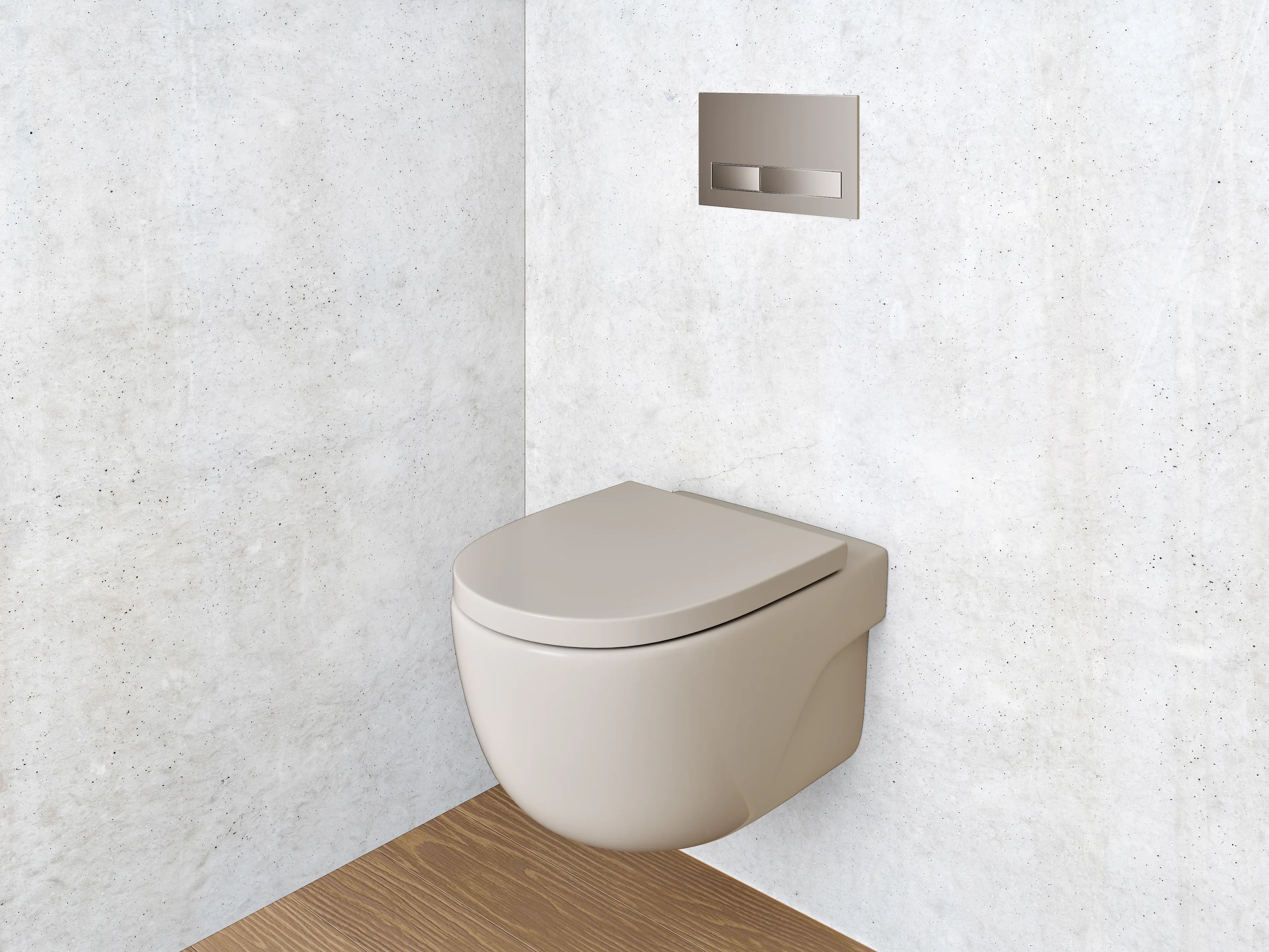 WC-Rückwand - Weiße Betonoptik minimalistisch