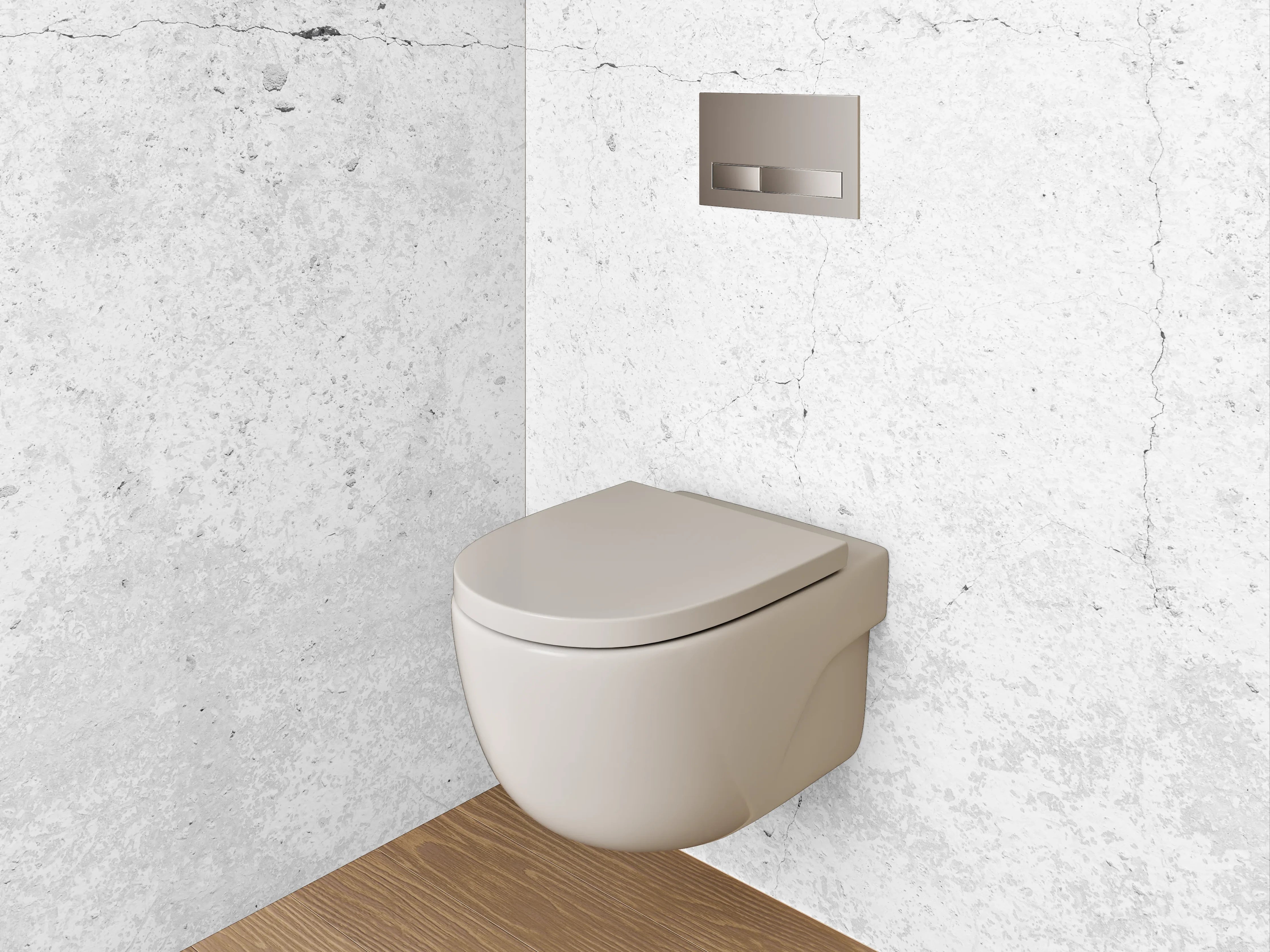 WC-Rückwand - Weiße Betonoptik mit feinen Strukturen