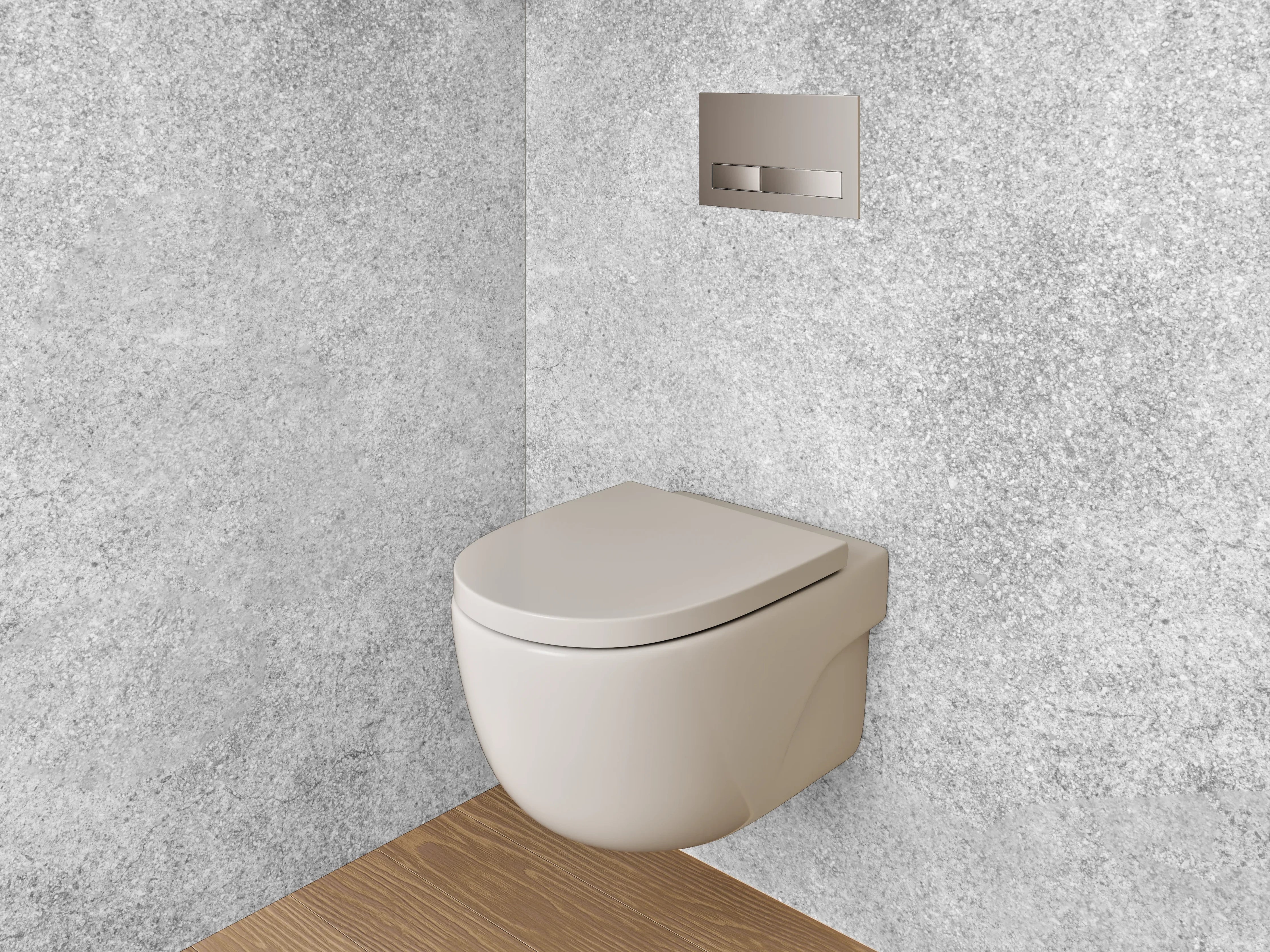 WC-Rückwand - Weiße Betonoptik mit grauer Struktur