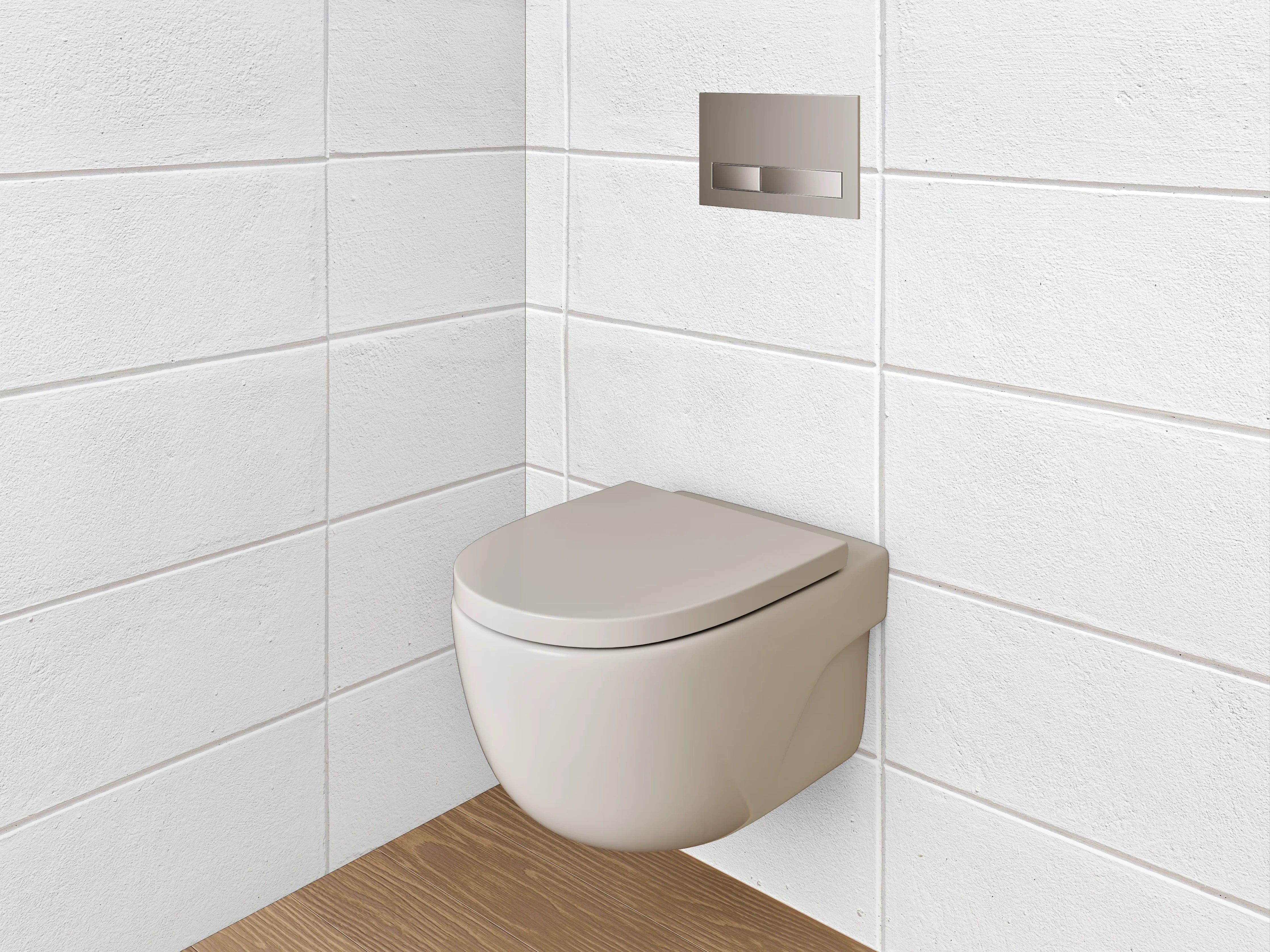 WC-Rückwand - Weiße Fliesenstruktur minimalistisch