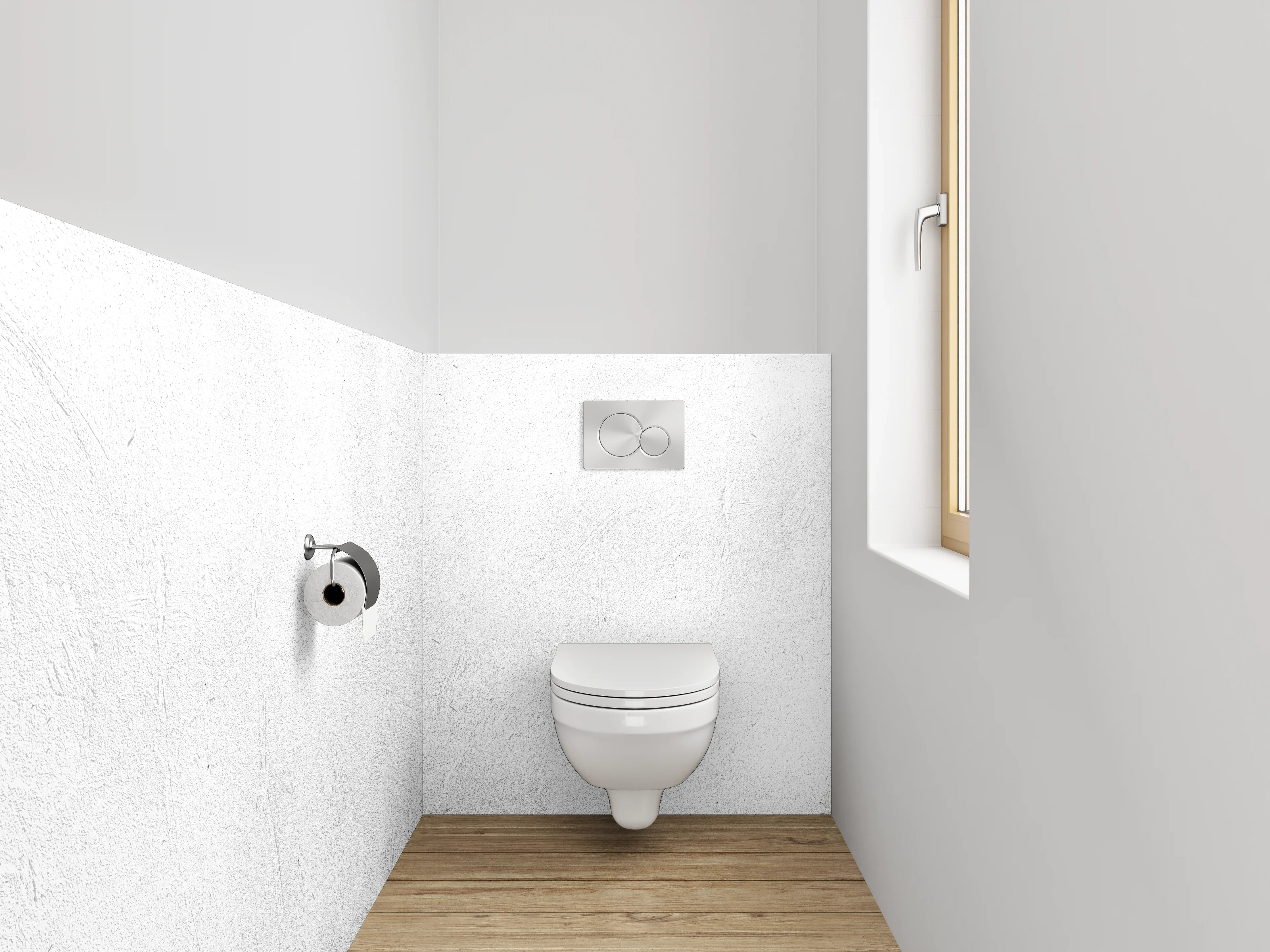 WC-Rückwand - Weiße Marmor-Optik Struktur Tapete