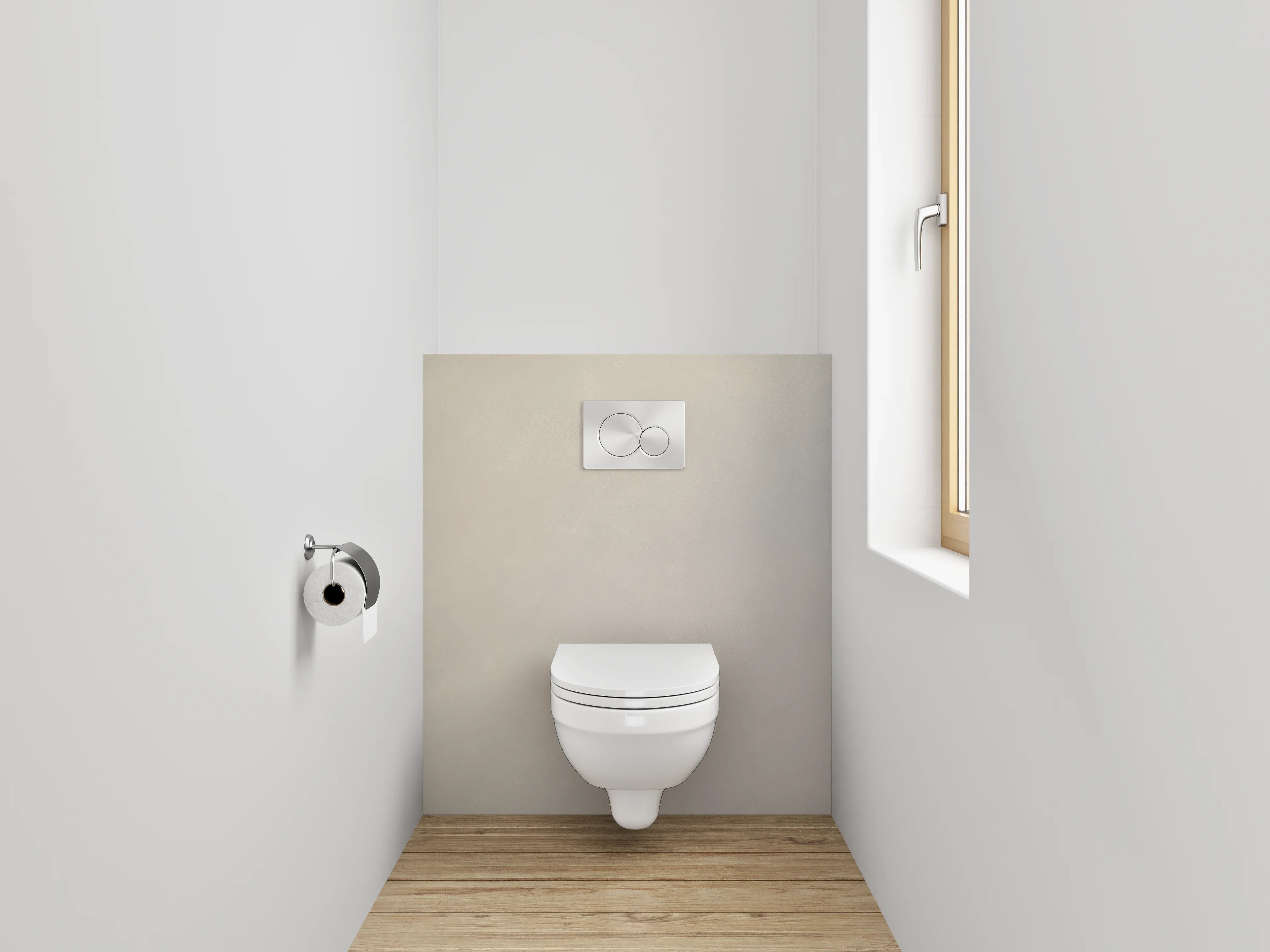 WC-Rückwand - Weiße Marmor-Textur mit feiner Struktur