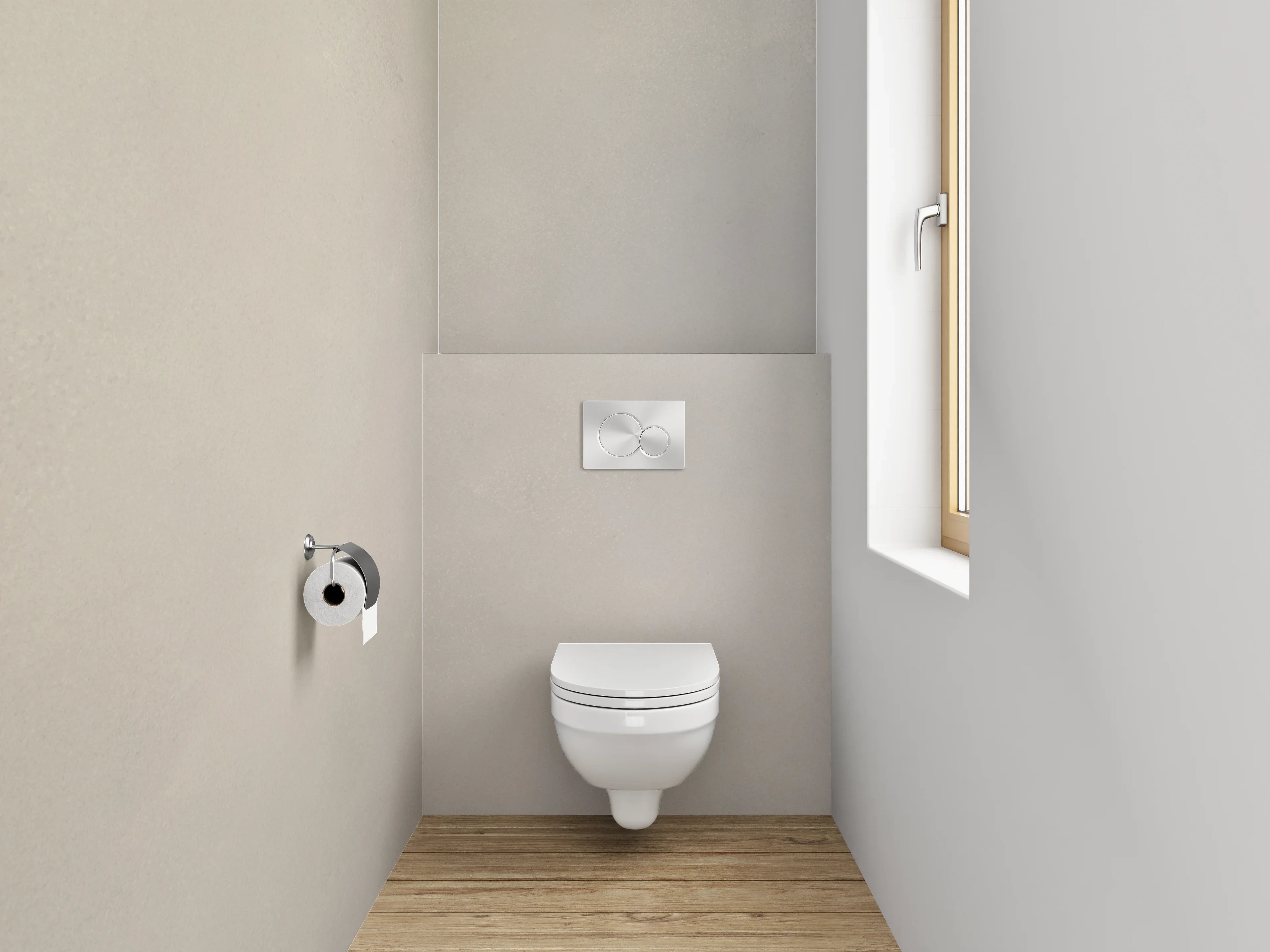 WC-Rückwand - Weiße Marmor-Textur mit feiner Struktur