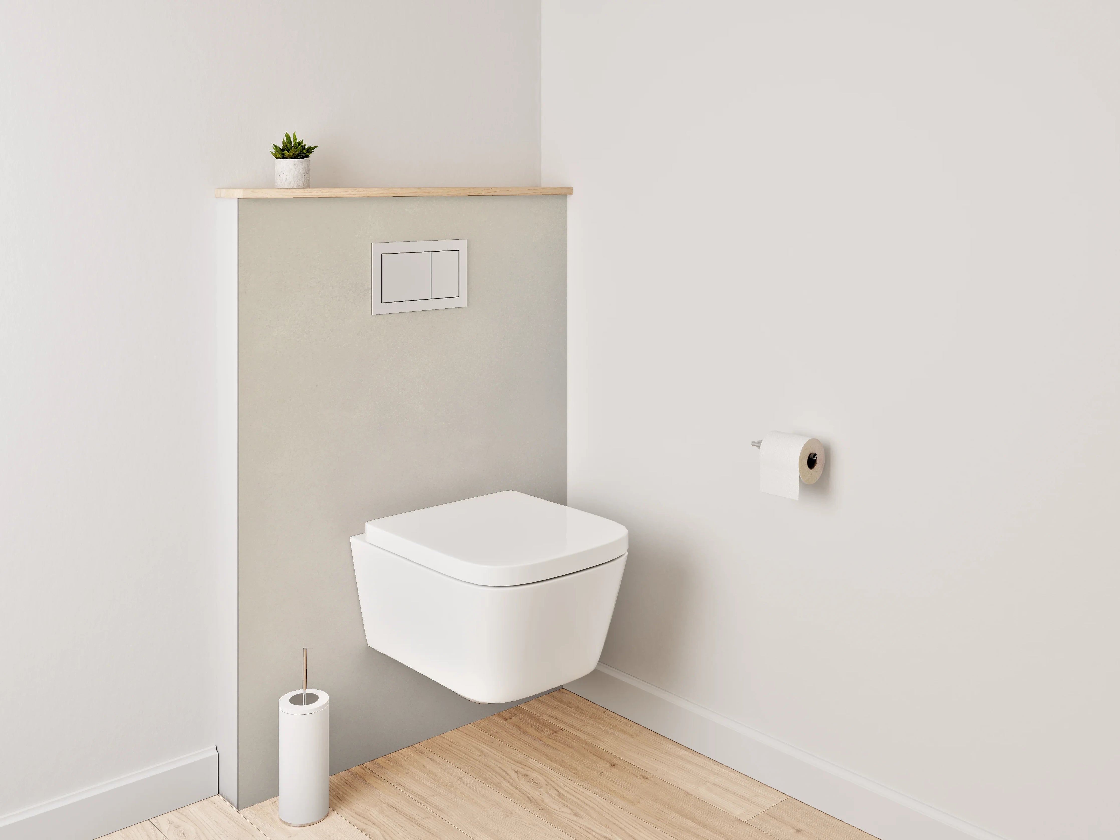 WC-Rückwand - Weiße Marmor-Textur mit feiner Struktur