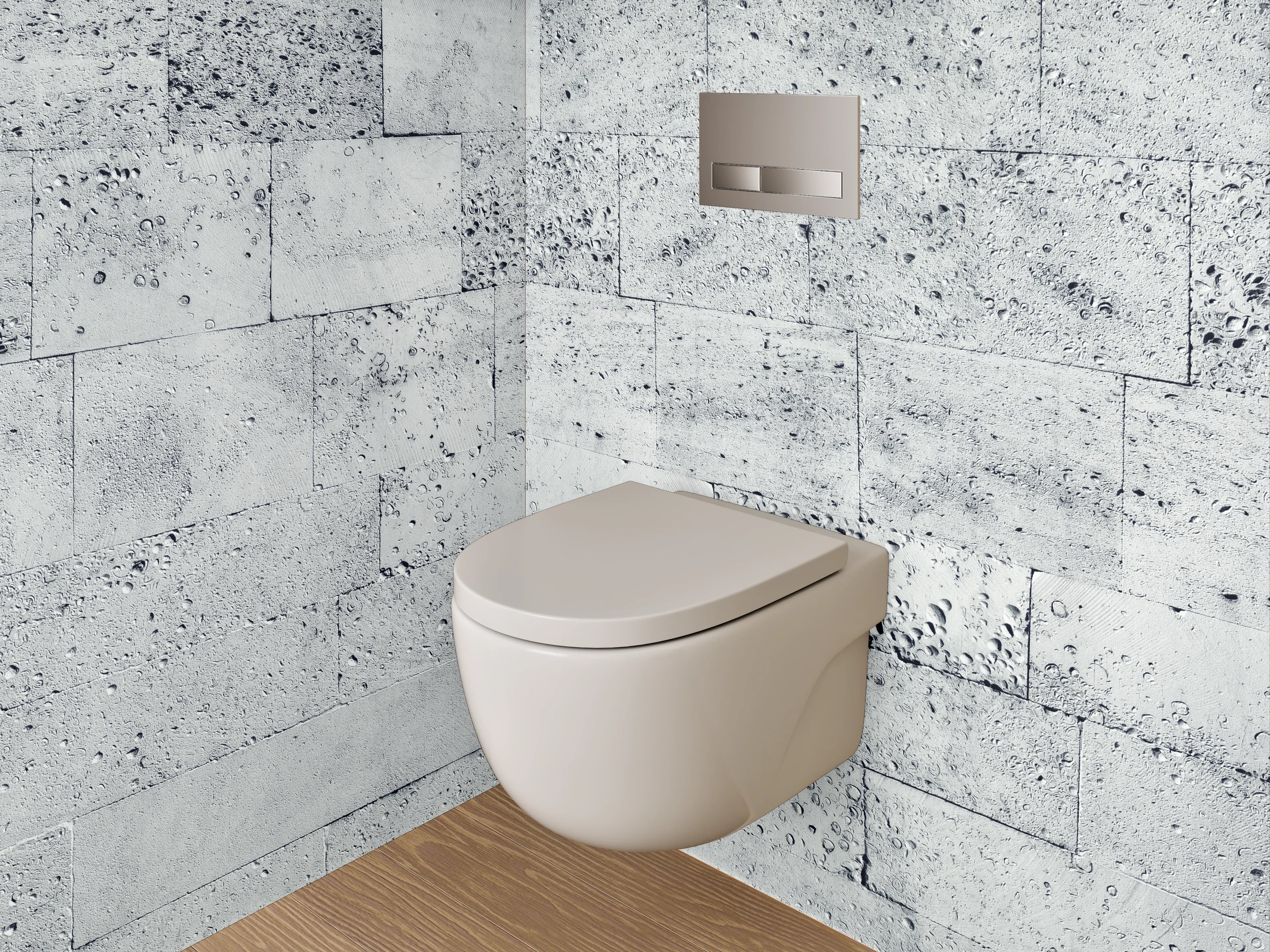 WC-Rückwand - Weiße Marmoroptik Wandverkleidung