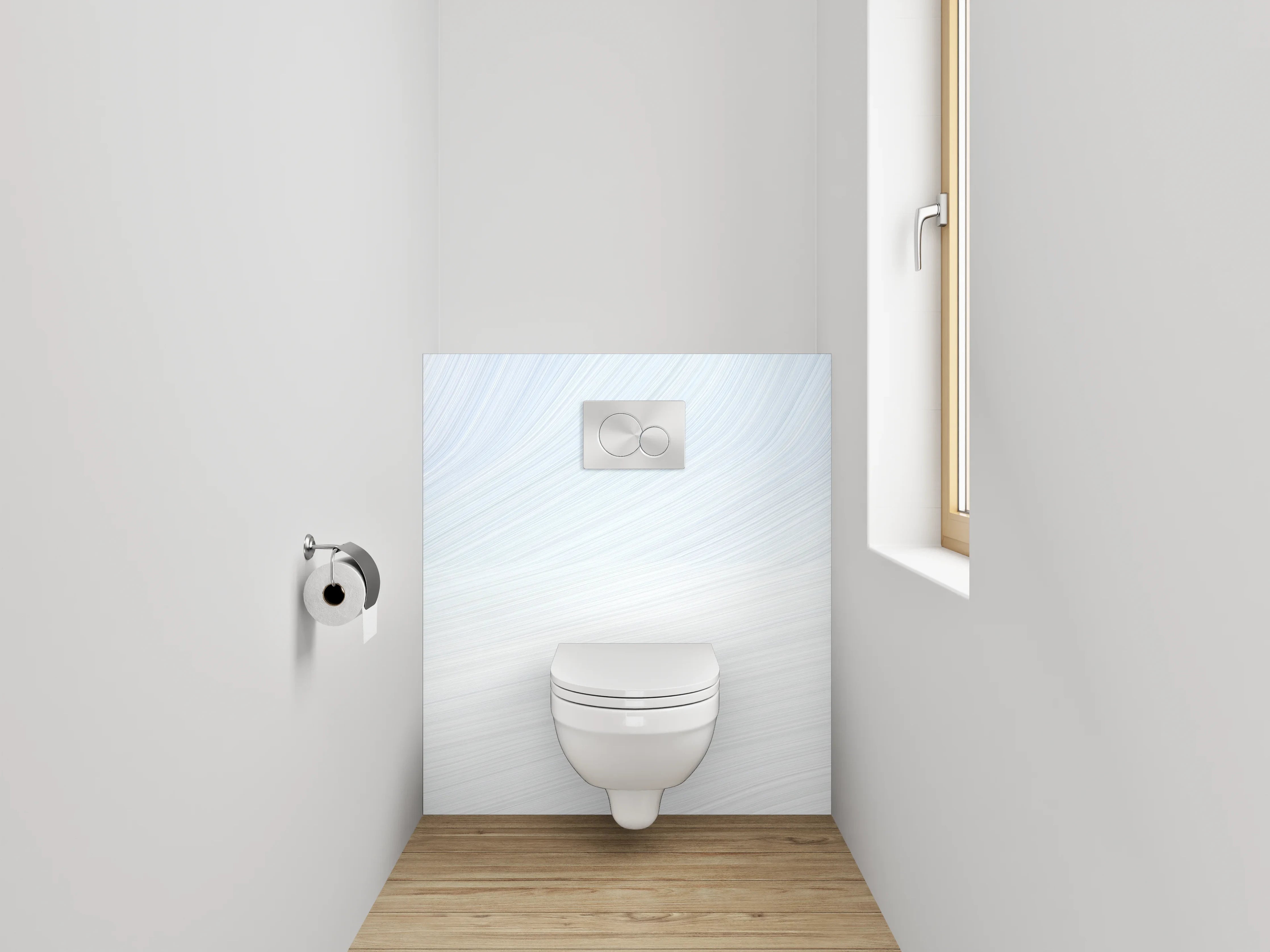 WC-Rückwand - Weiße Marmortextur mit feinen Linien