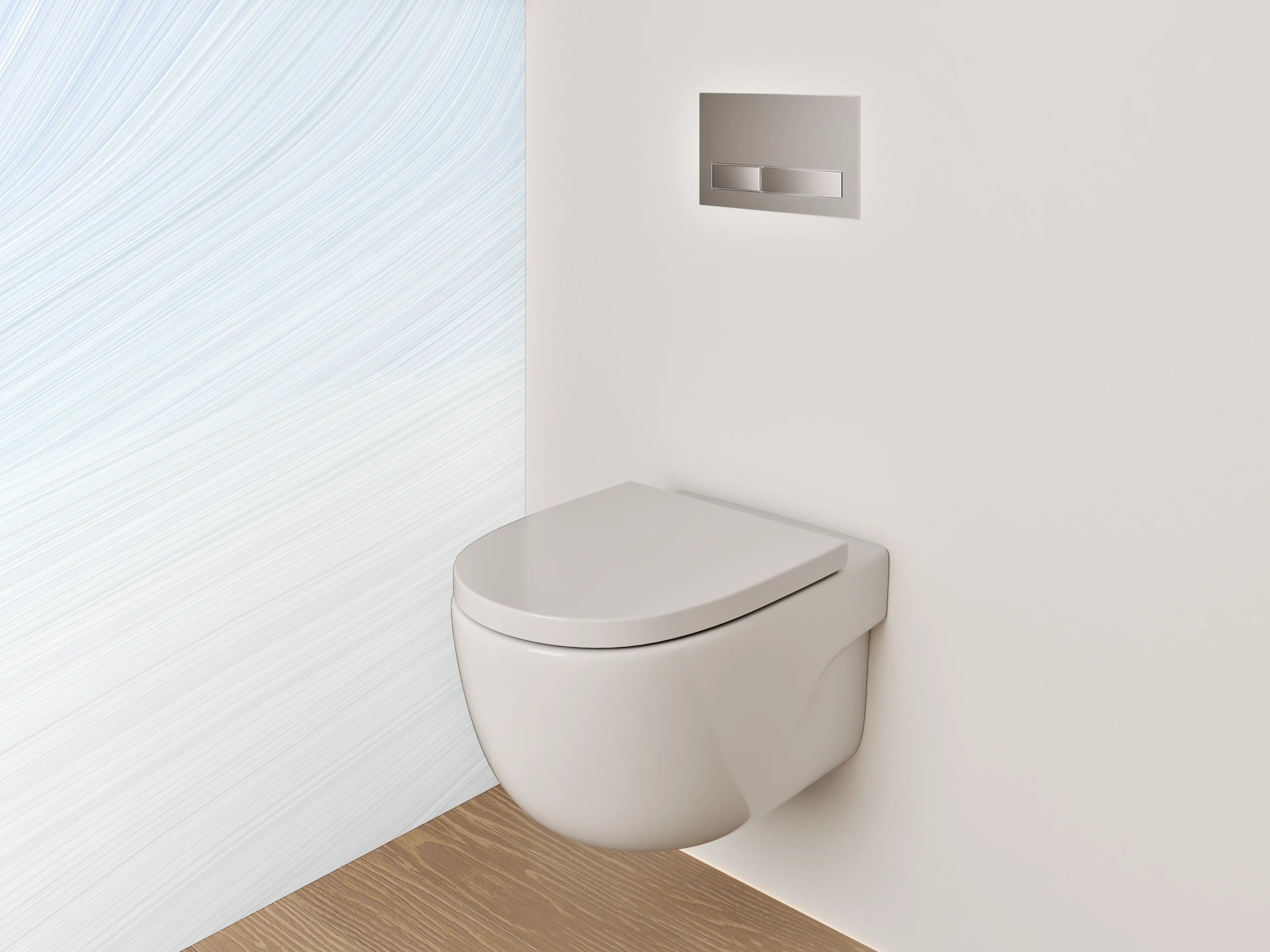 WC-Rückwand - Weiße Marmortextur mit feinen Linien