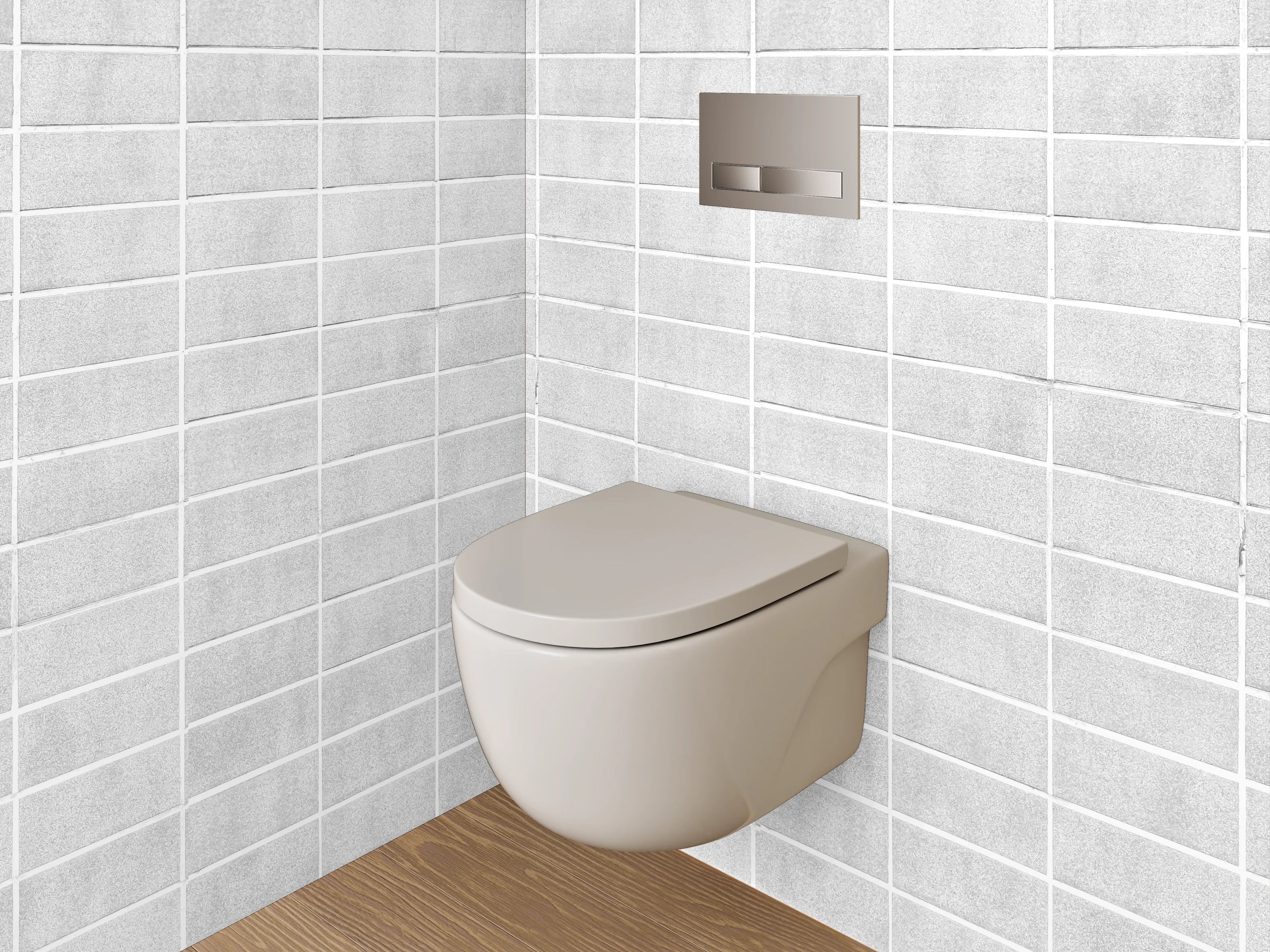 WC-Rückwand - Weiße Mosaik-Fliesenwand modern