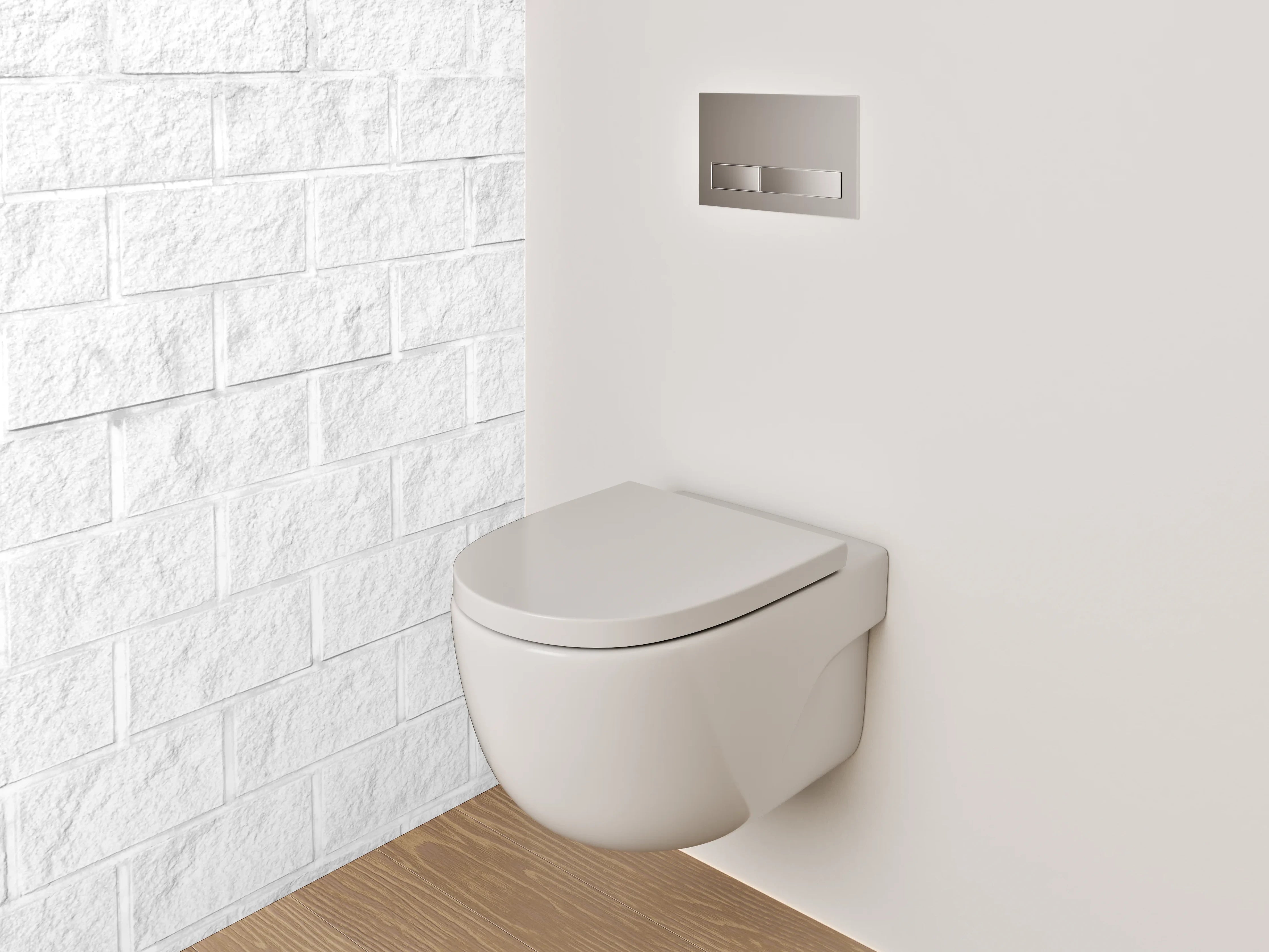 WC-Rückwand - Weiße Ziegelstein-Mauer Struktur