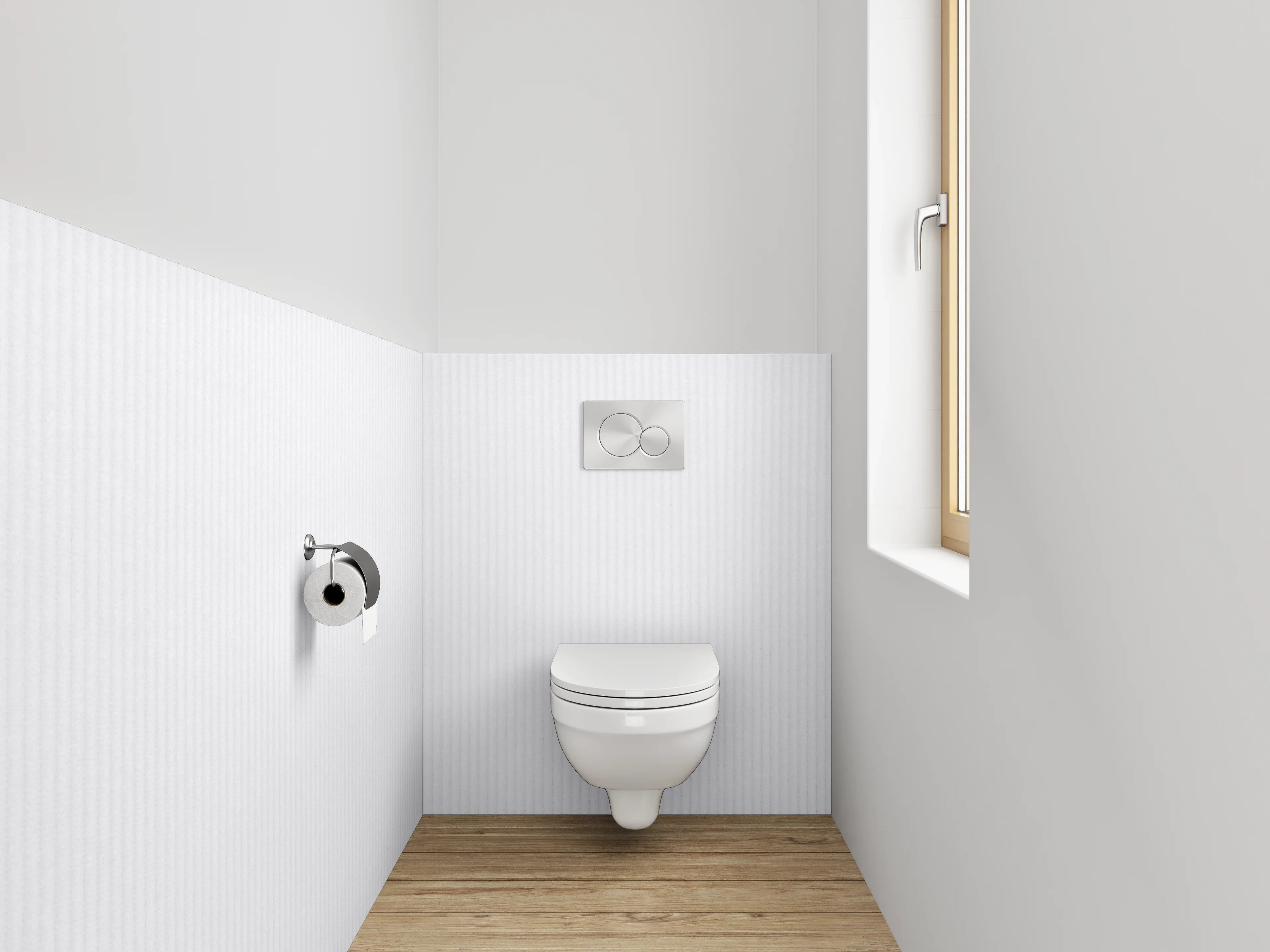 WC-Rückwand - Weiße minimalistische Struktur Oberfläche