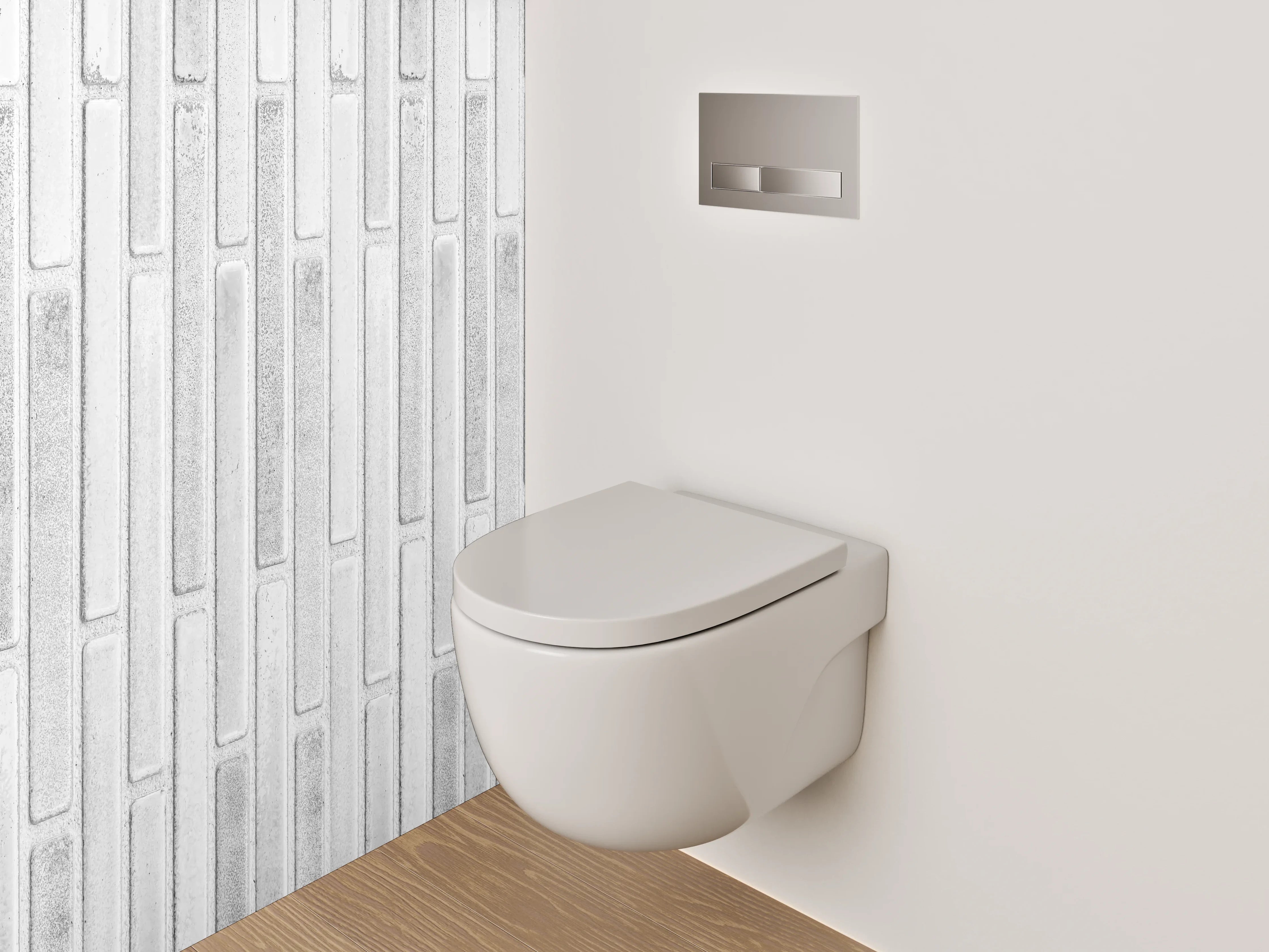 WC-Rückwand - Weiße moderne Streifenoptik