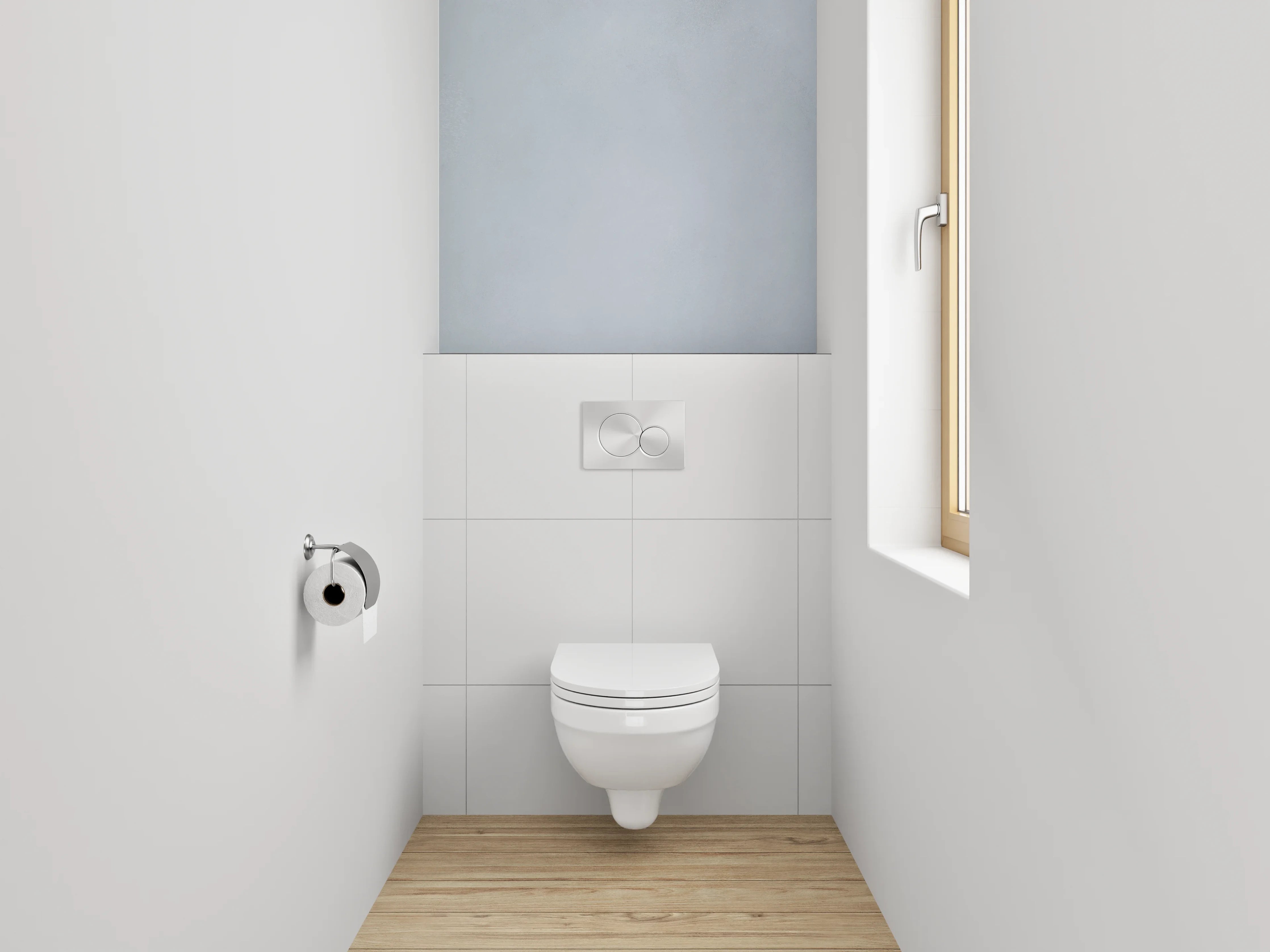 WC-Rückwand - Weißes Grau-Muster