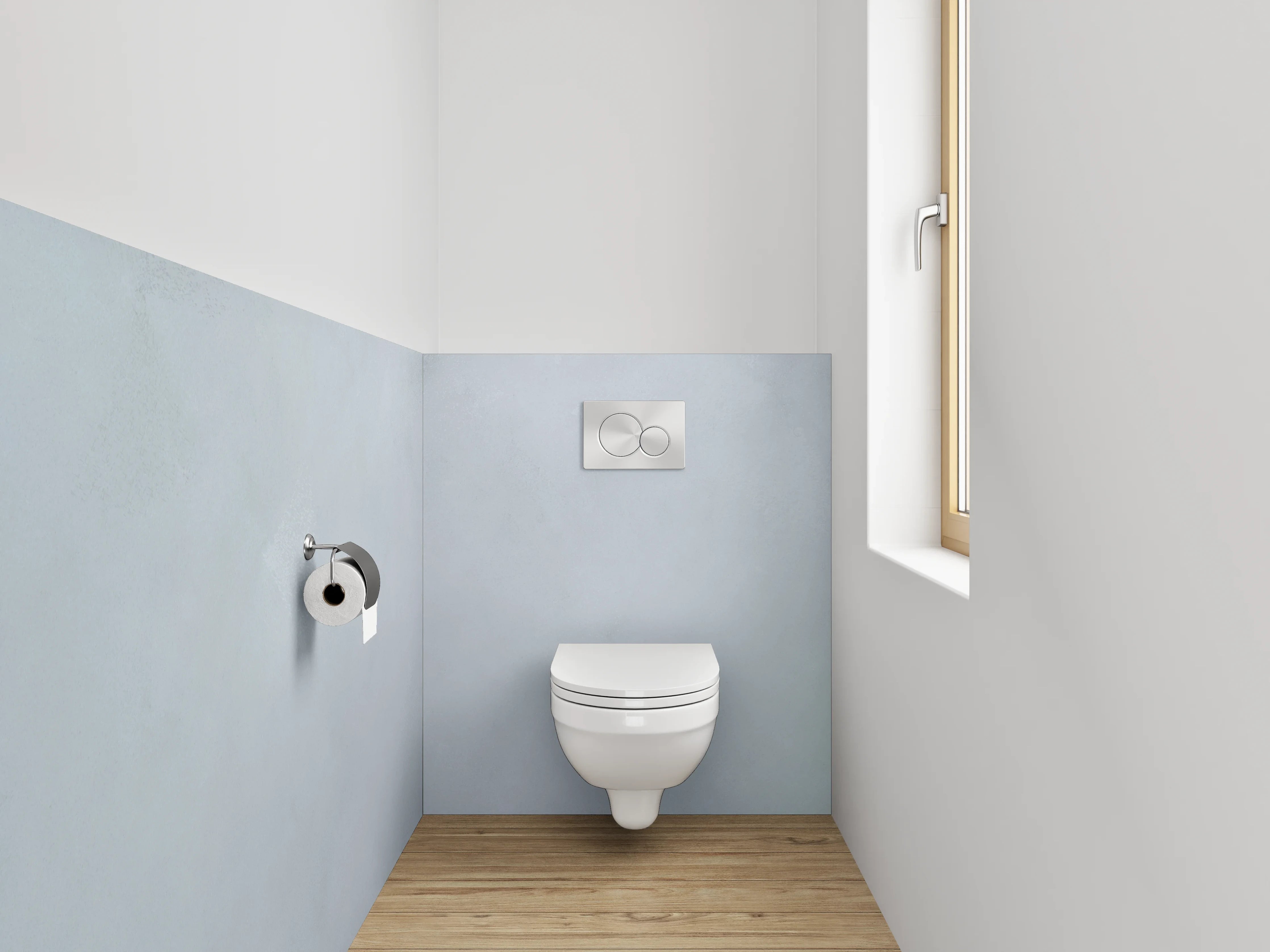 WC-Rückwand - Weißes Grau-Muster