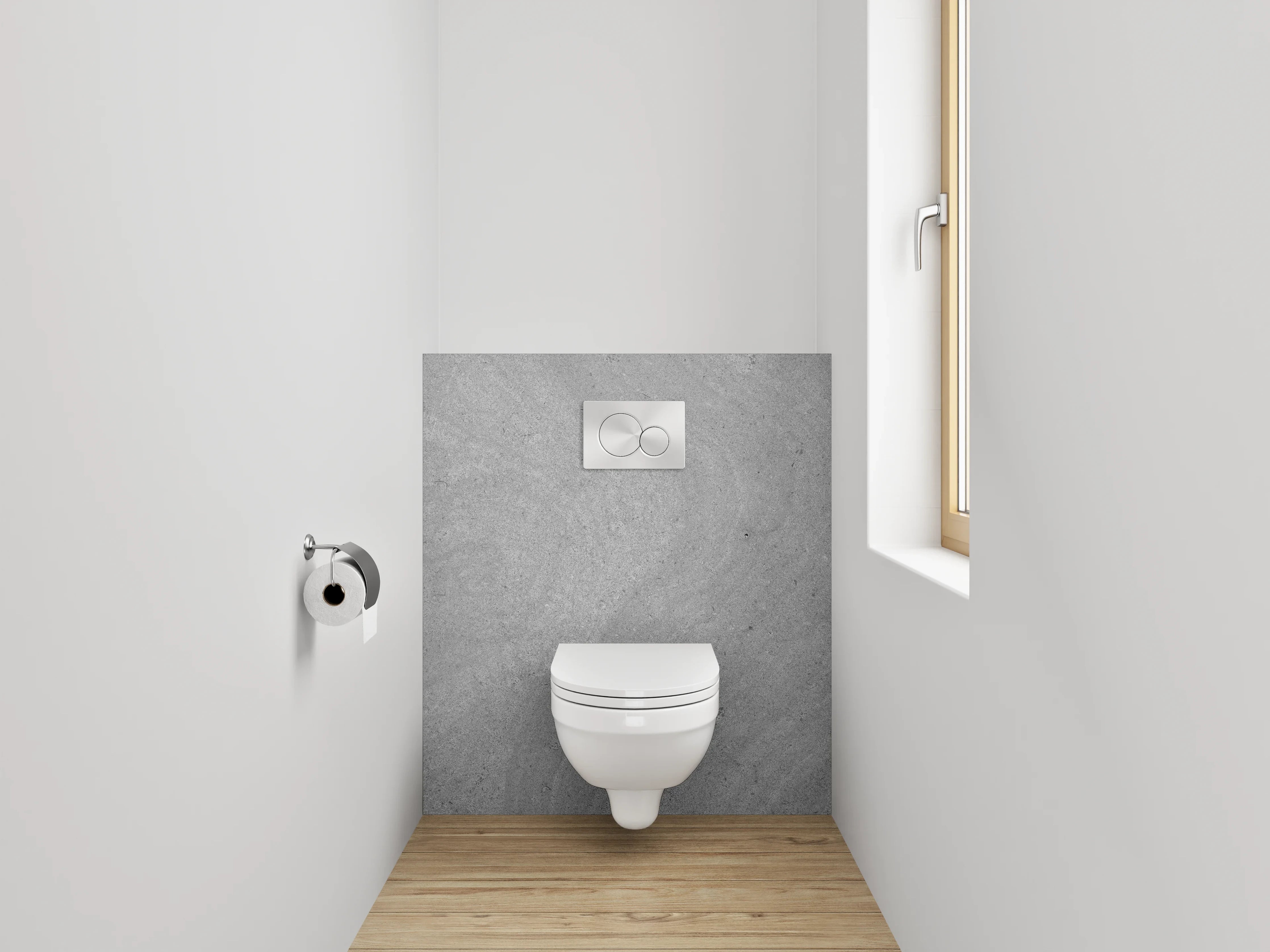 WC-Rückwand - Weißes Grau-Relief