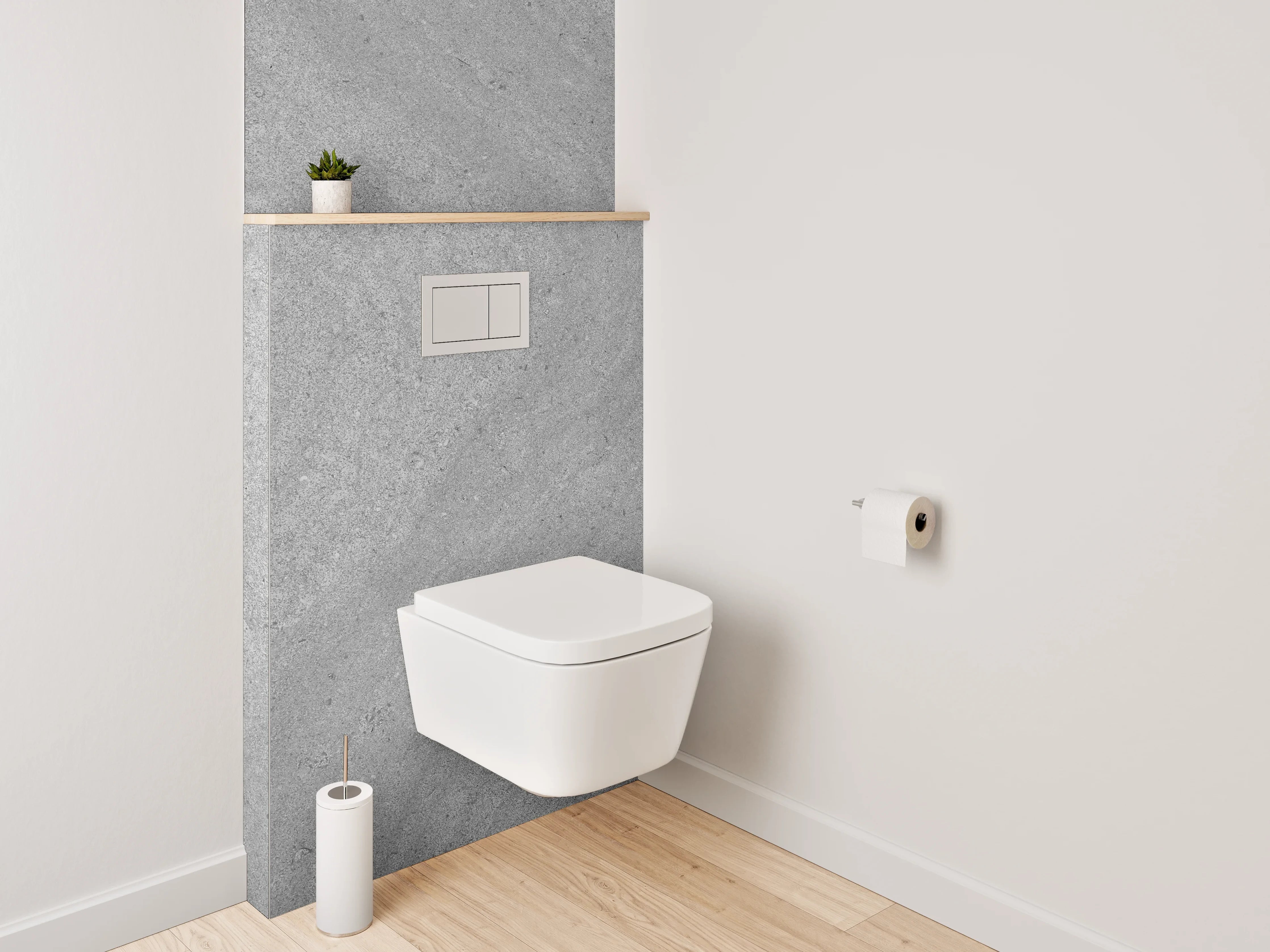 WC-Rückwand - Weißes Grau-Relief