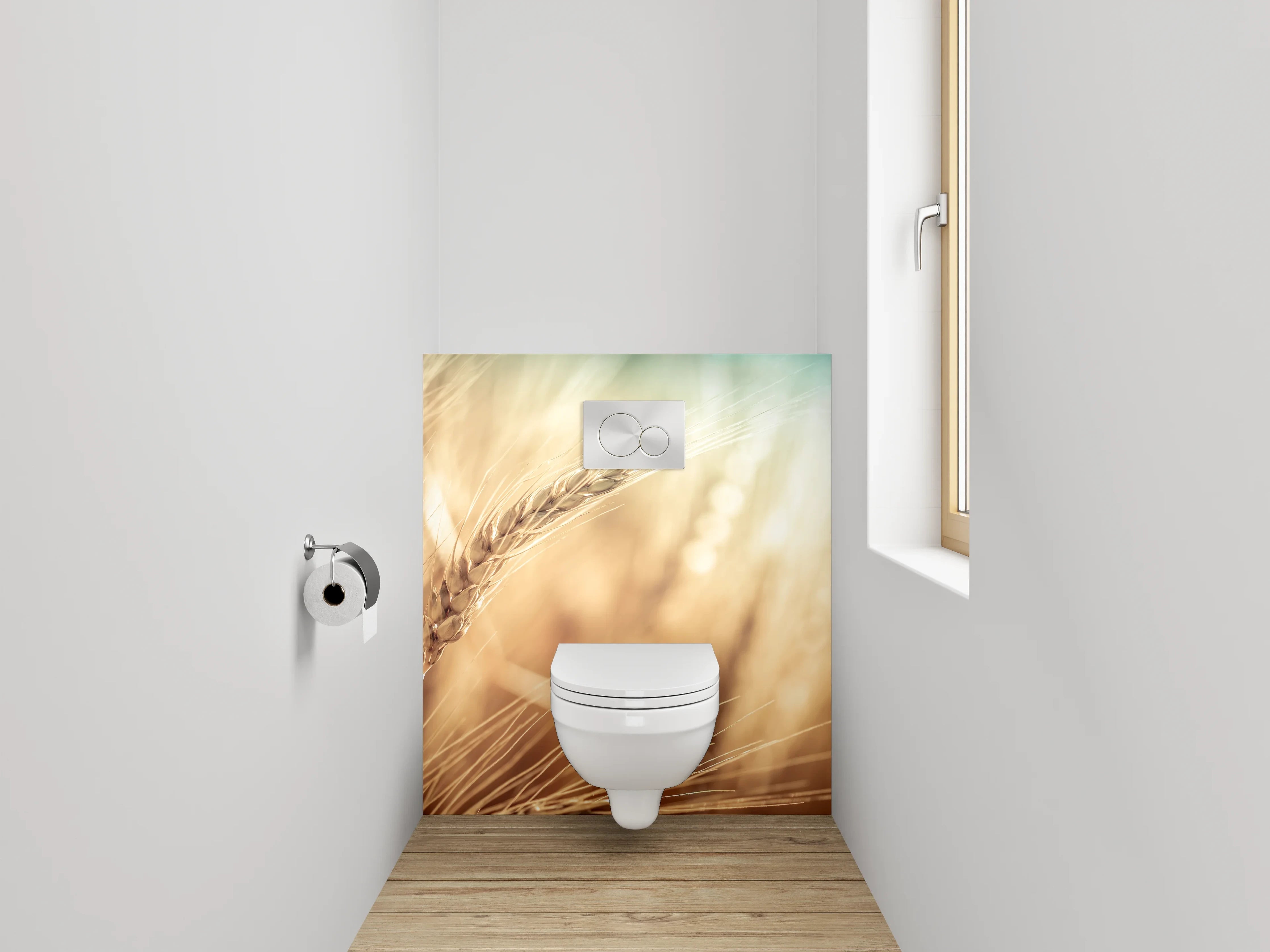 WC-Rückwand - Weizenfeld im Sonnenlicht – Natur Deko