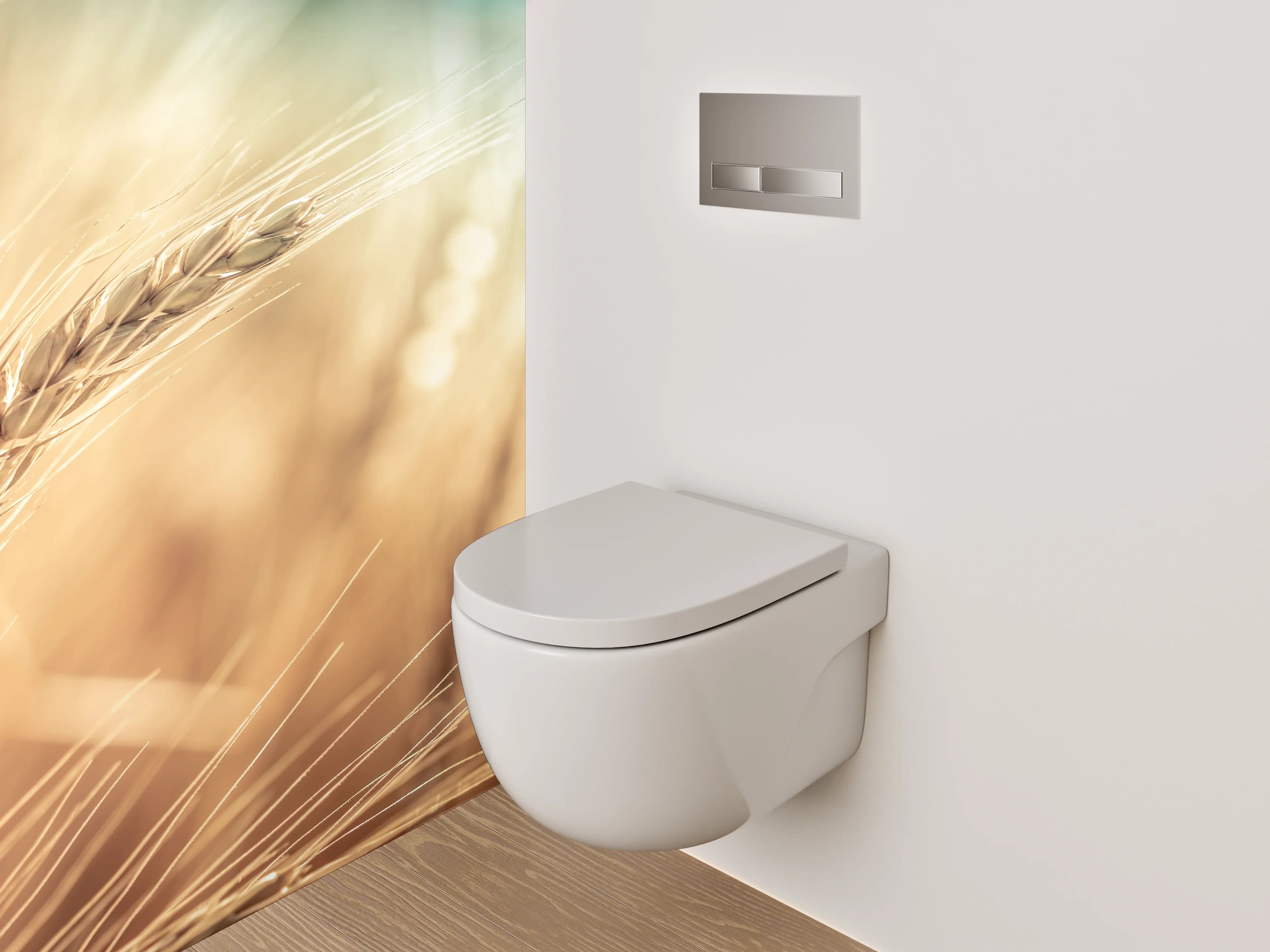 WC-Rückwand - Weizenfeld im Sonnenlicht – Natur Deko