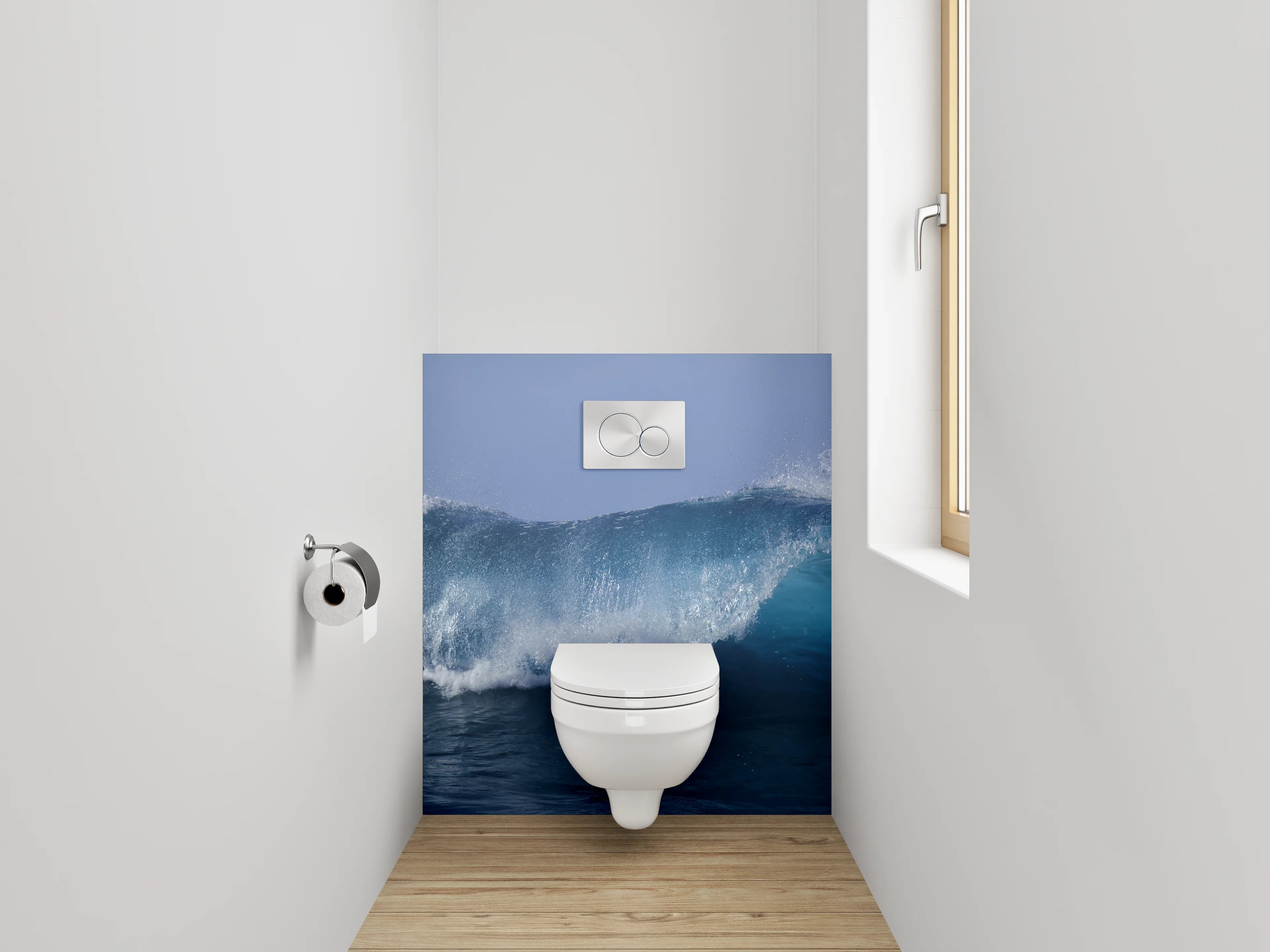 WC-Rückwand - Welle im Ozean – Meer Wasser Dynamik