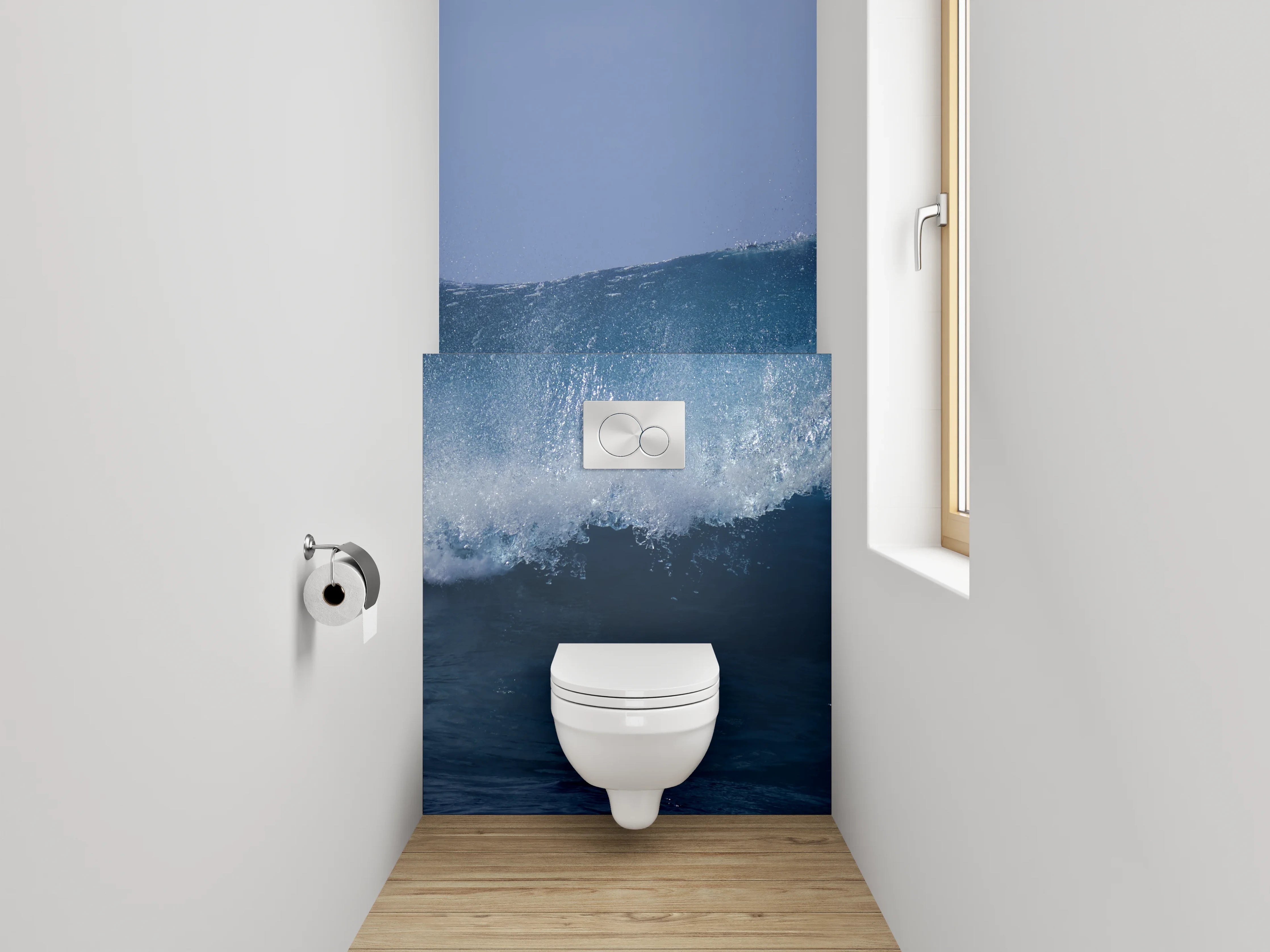 WC-Rückwand - Welle im Ozean – Meer Wasser Dynamik