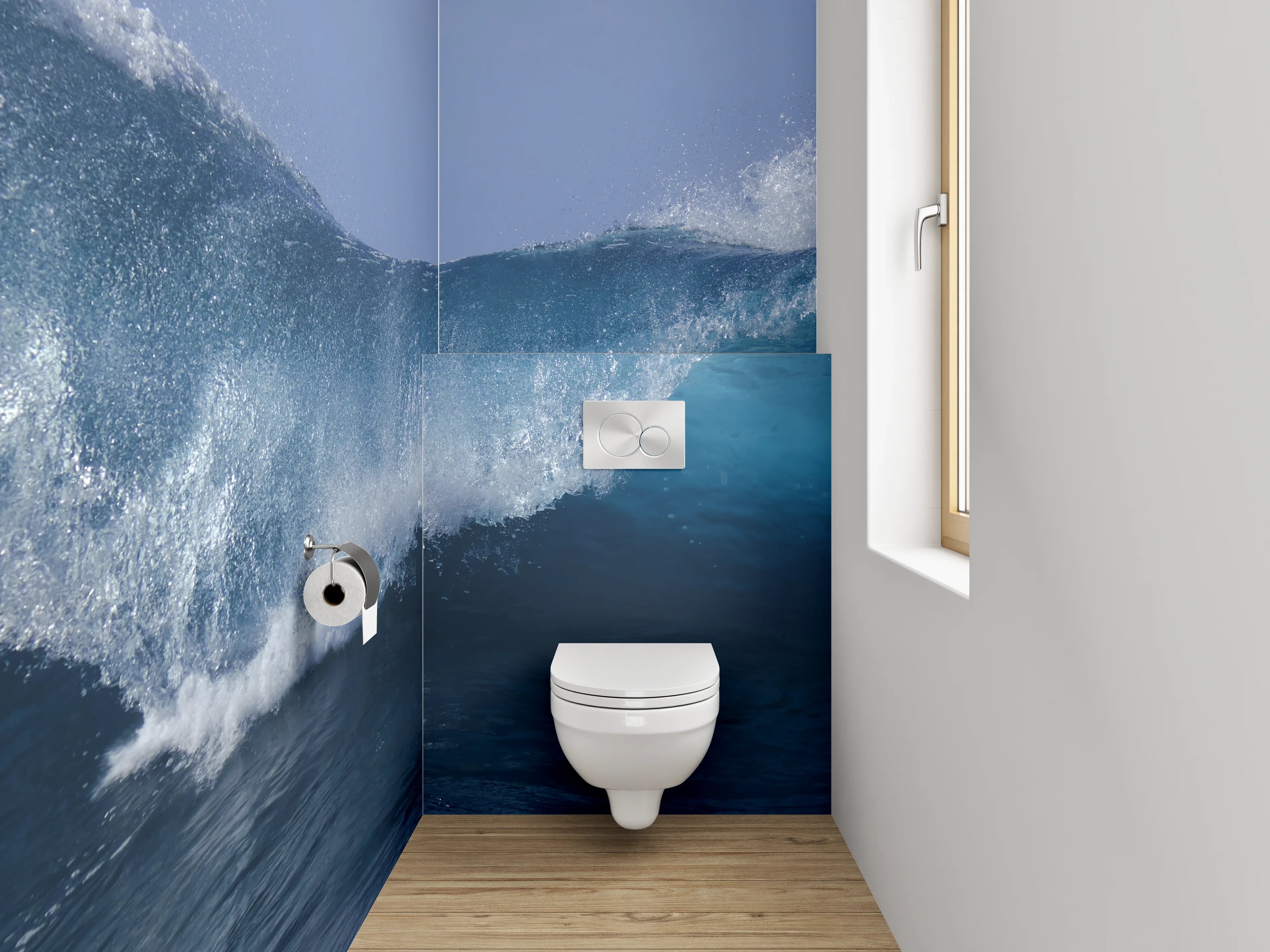 WC-Rückwand - Welle im Ozean – Meer Wasser Dynamik