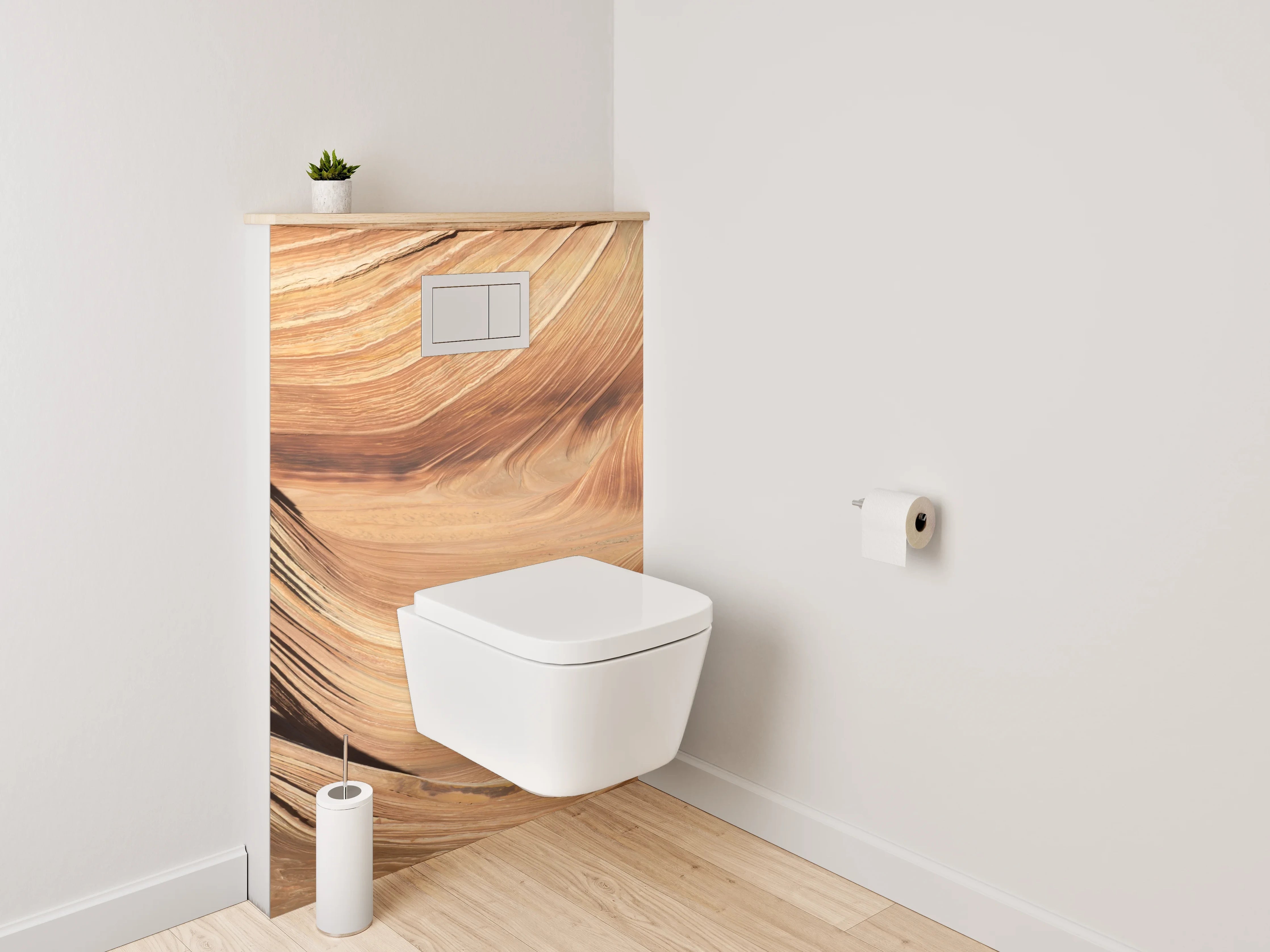 WC-Rückwand - Wellenförmige Sandsteinformation Natur