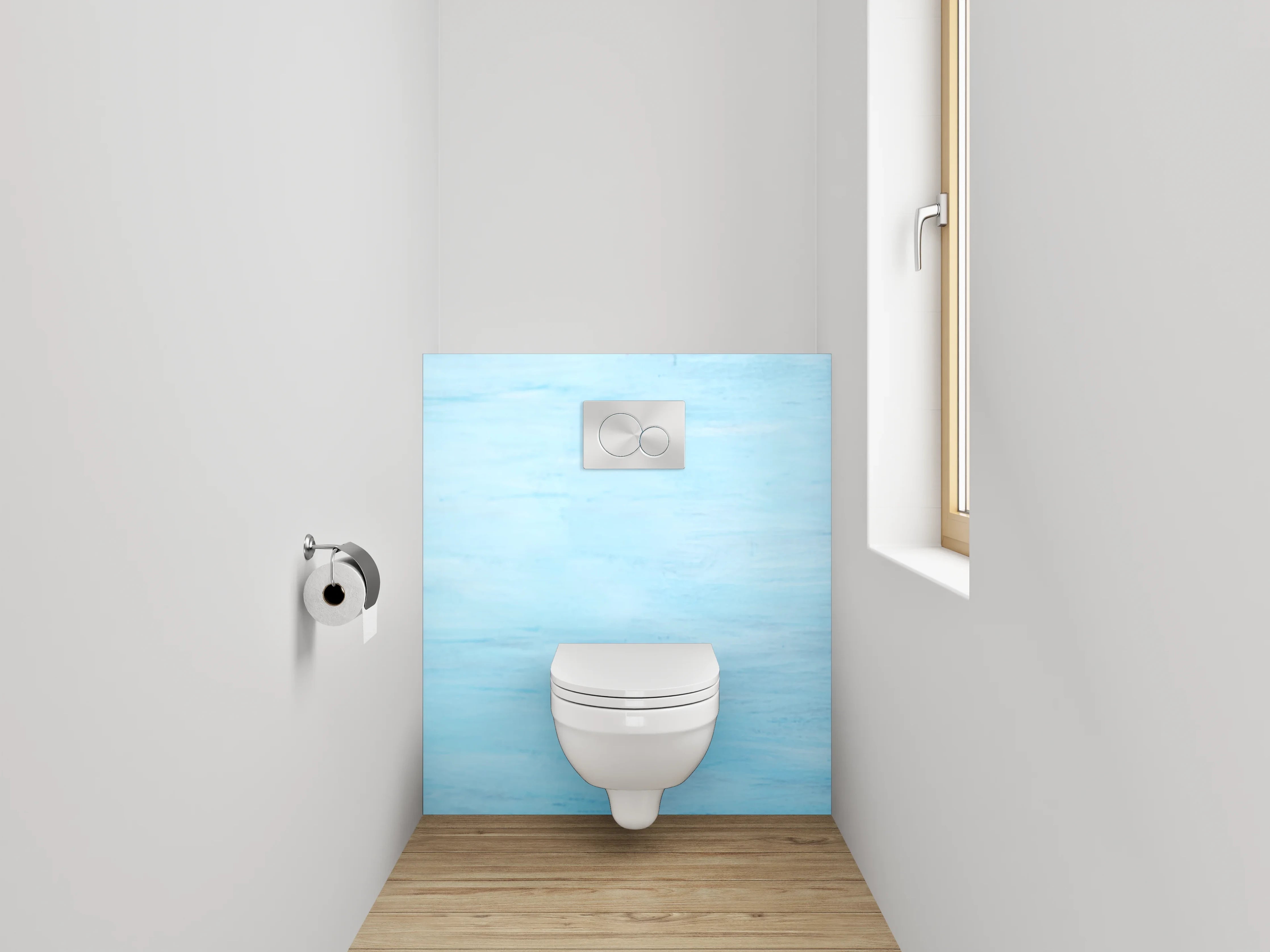 WC-Rückwand - Zarte Pampasgräser vor Himmelblau