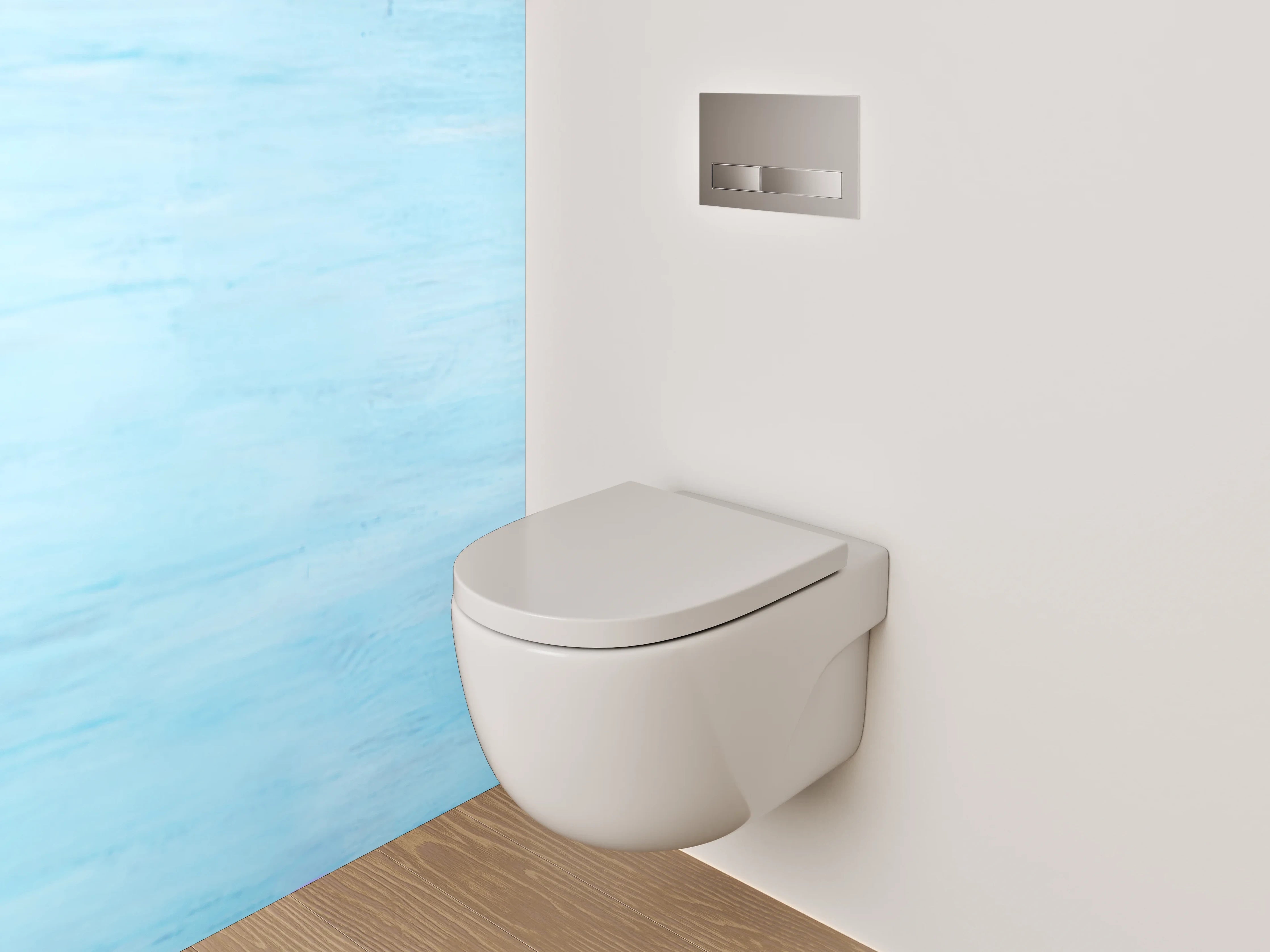 WC-Rückwand - Zarte Pampasgräser vor Himmelblau
