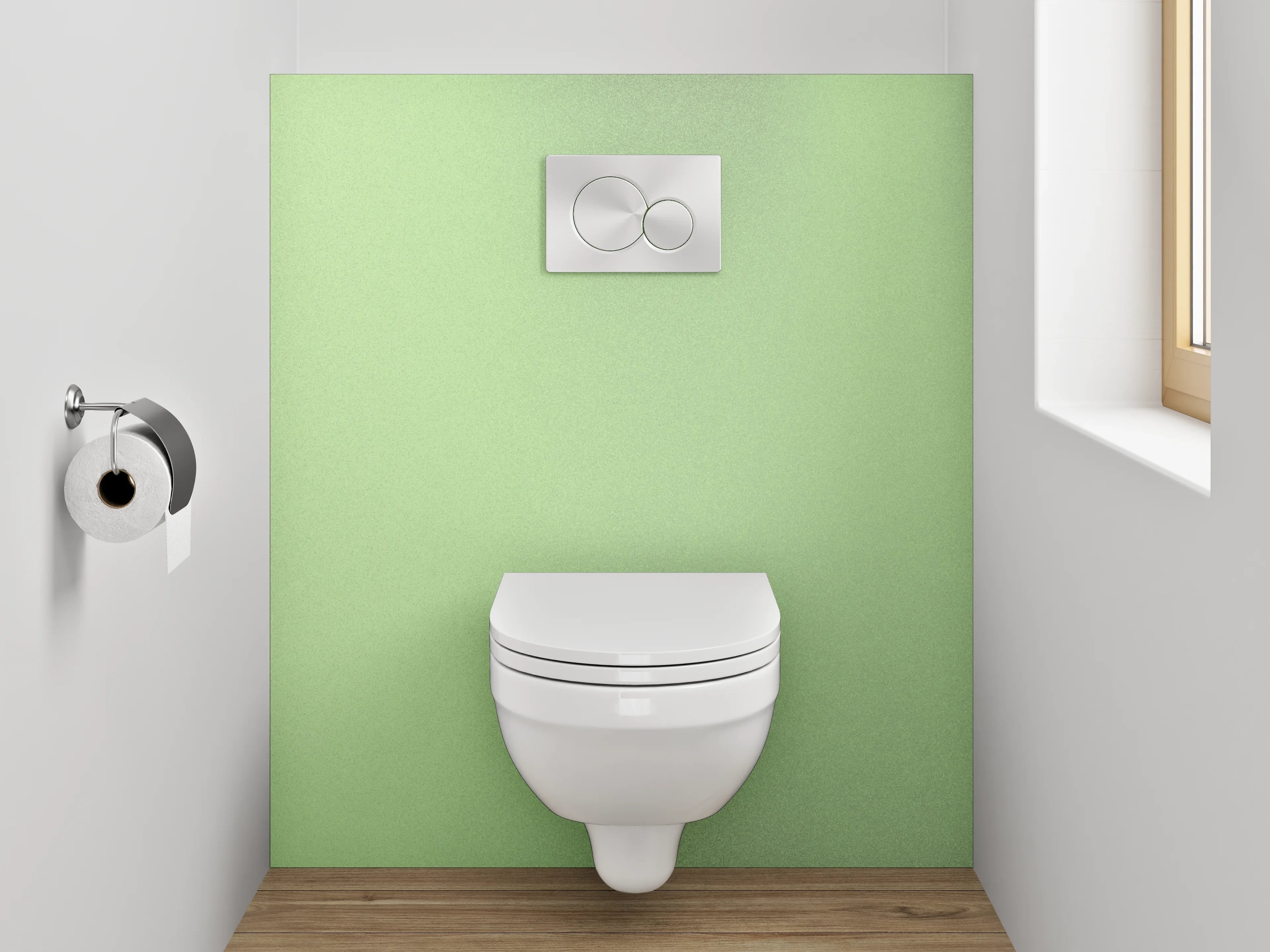 WC-Rückwand - Zarte grüne Struktur Tapete