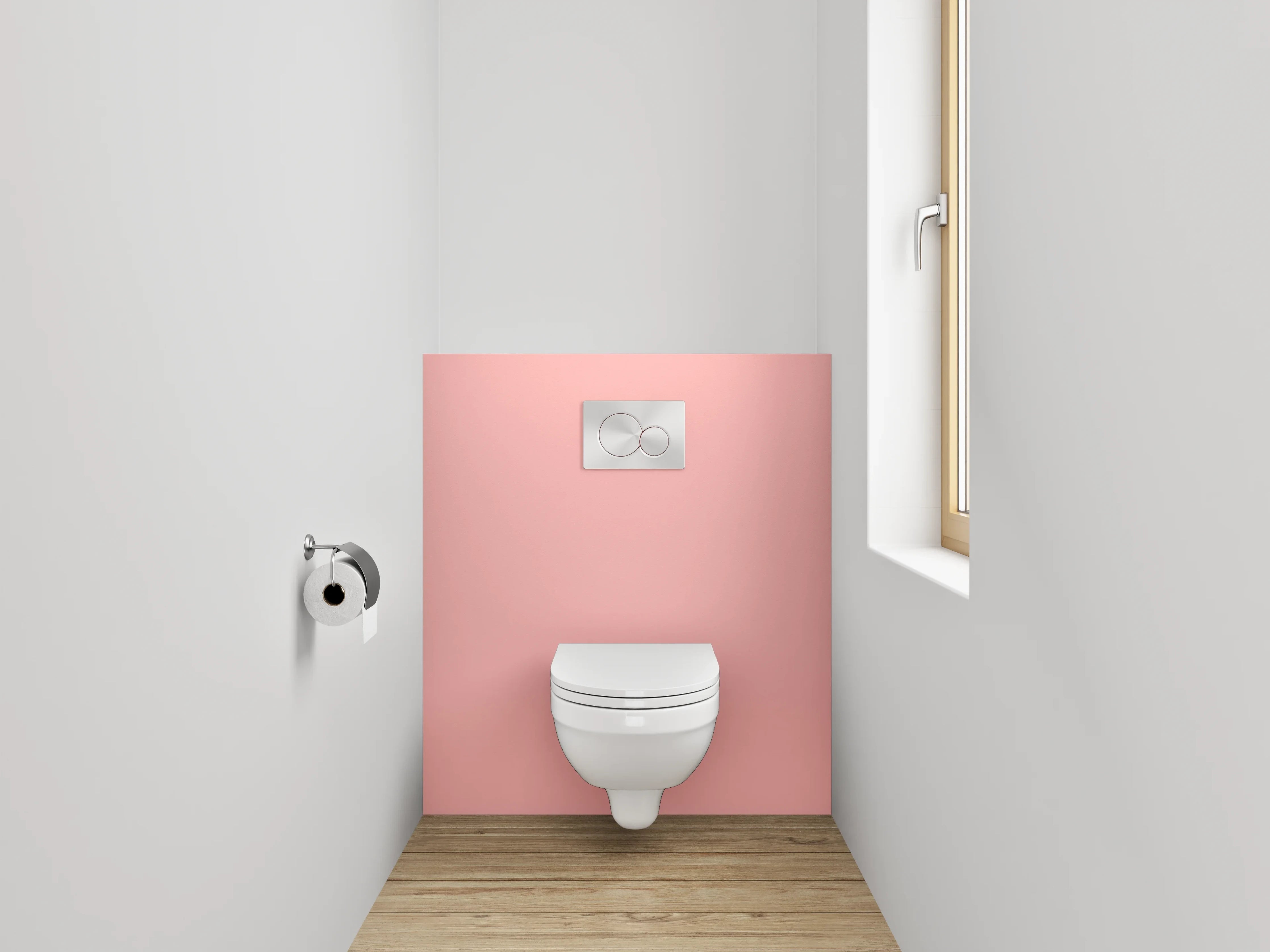 WC-Rückwand - Zartes Rosa Farbverlauf Design