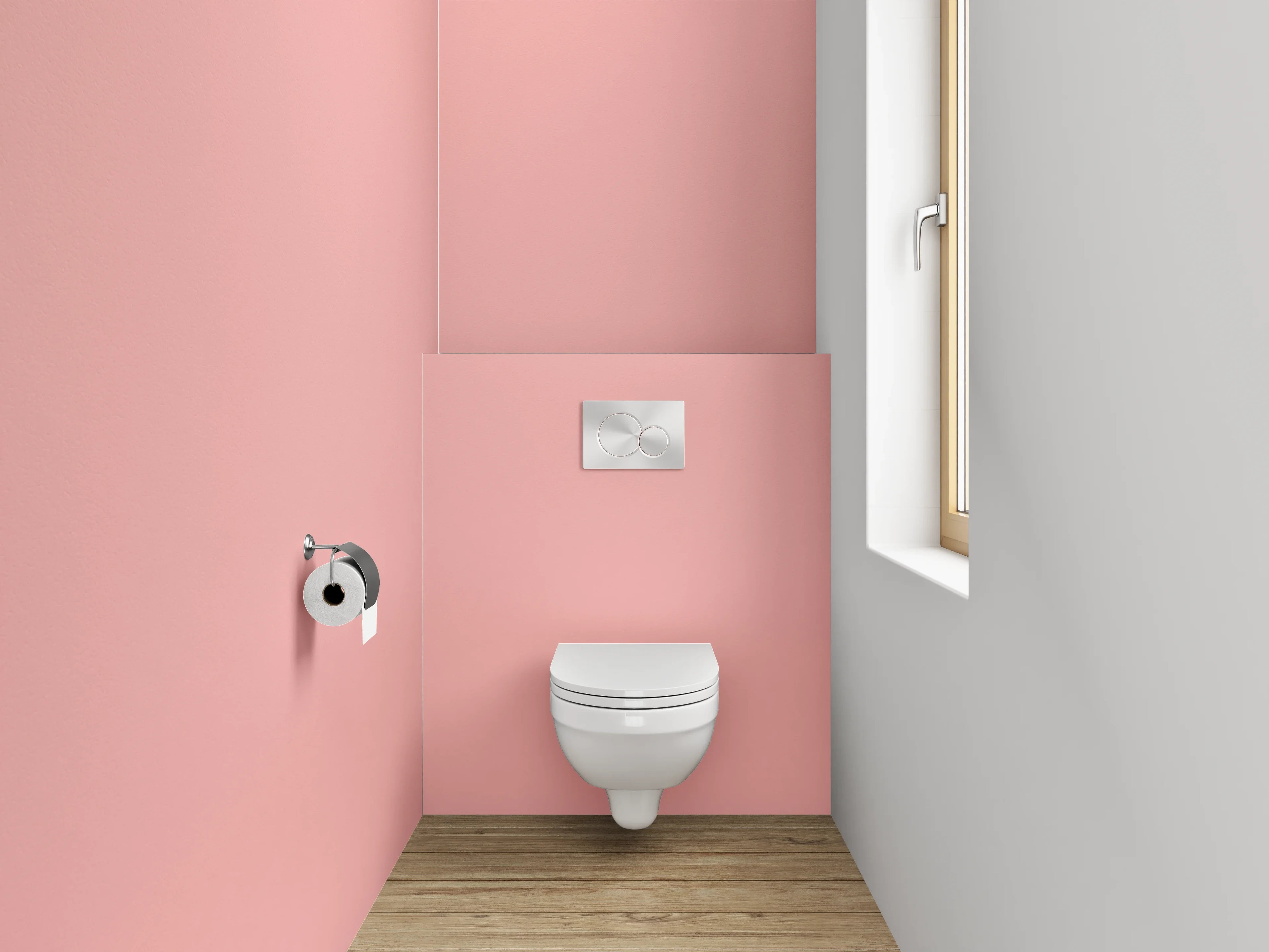 WC-Rückwand - Zartes Rosa Farbverlauf Design
