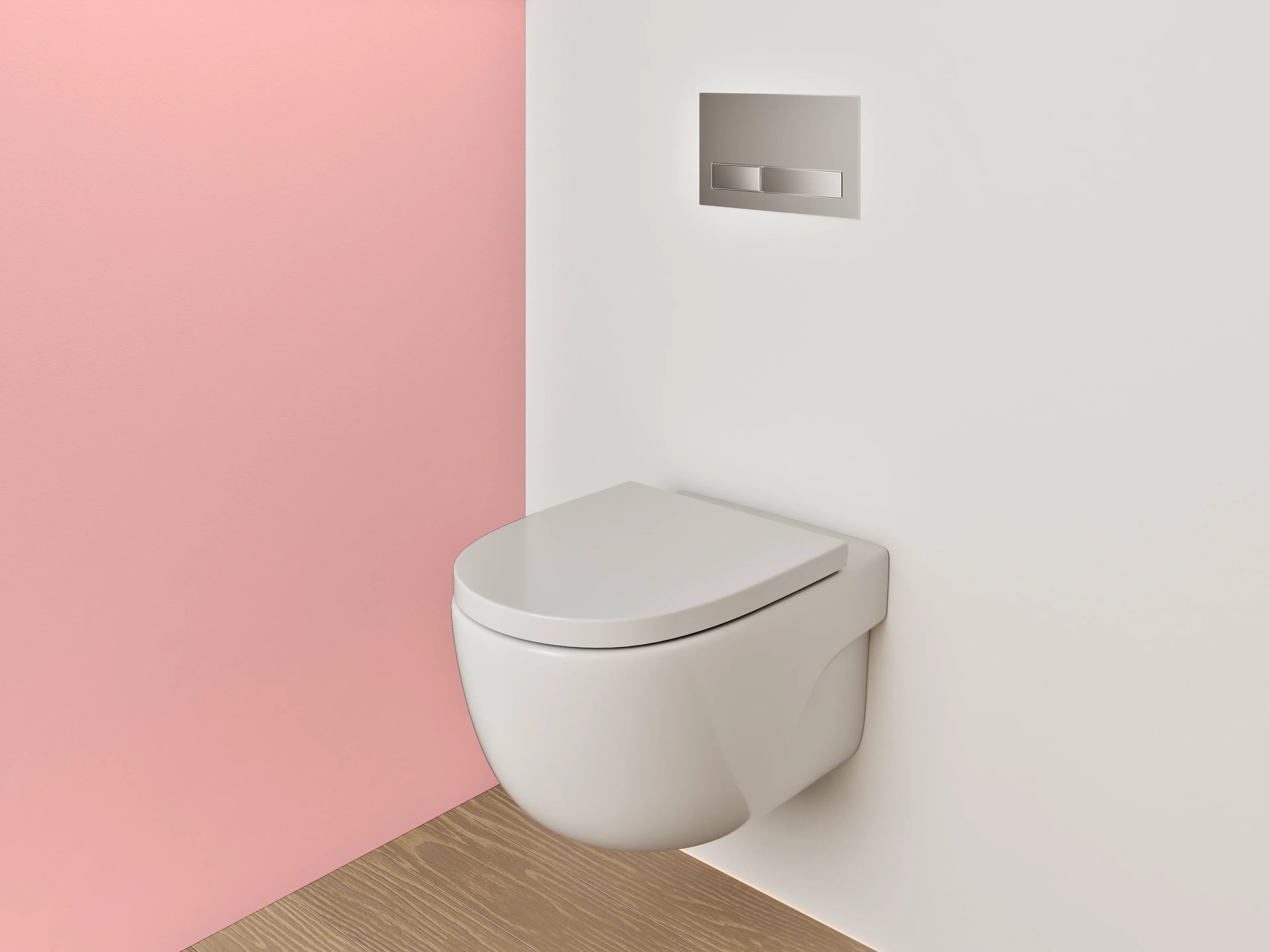 WC-Rückwand - Zartes Rosa Farbverlauf Design