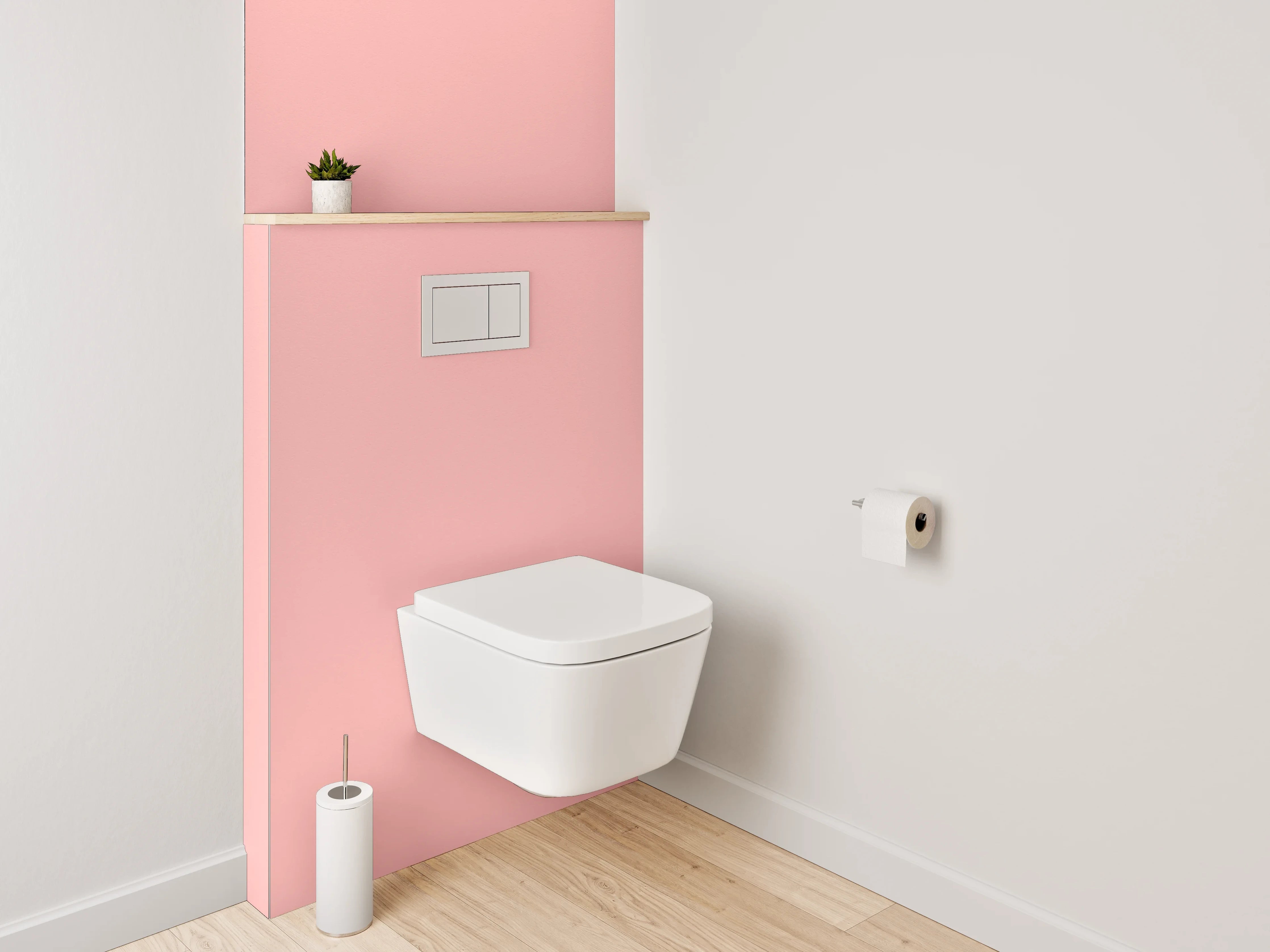 WC-Rückwand - Zartes Rosa Farbverlauf Design