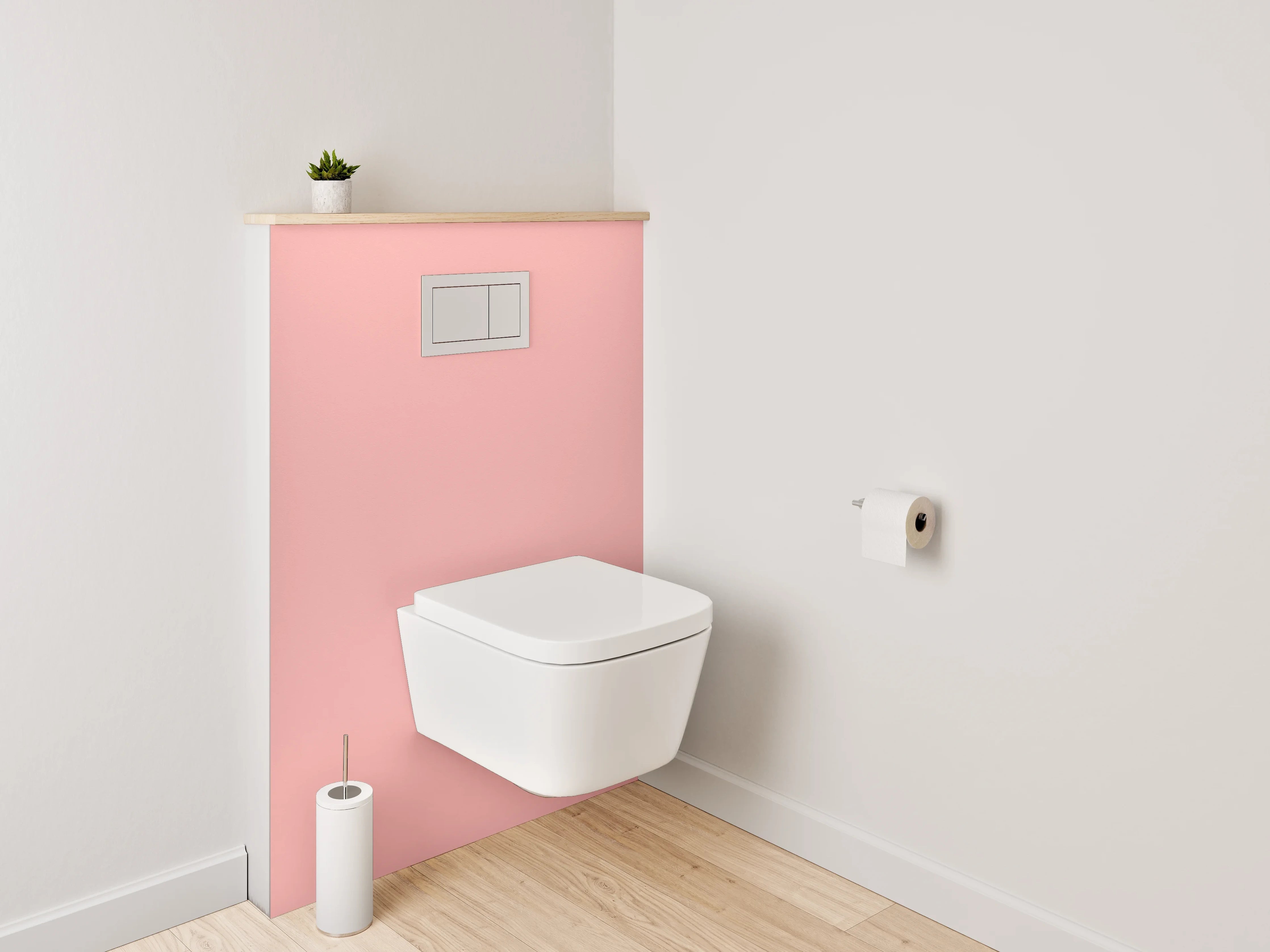 WC-Rückwand - Zartes Rosa Farbverlauf Design