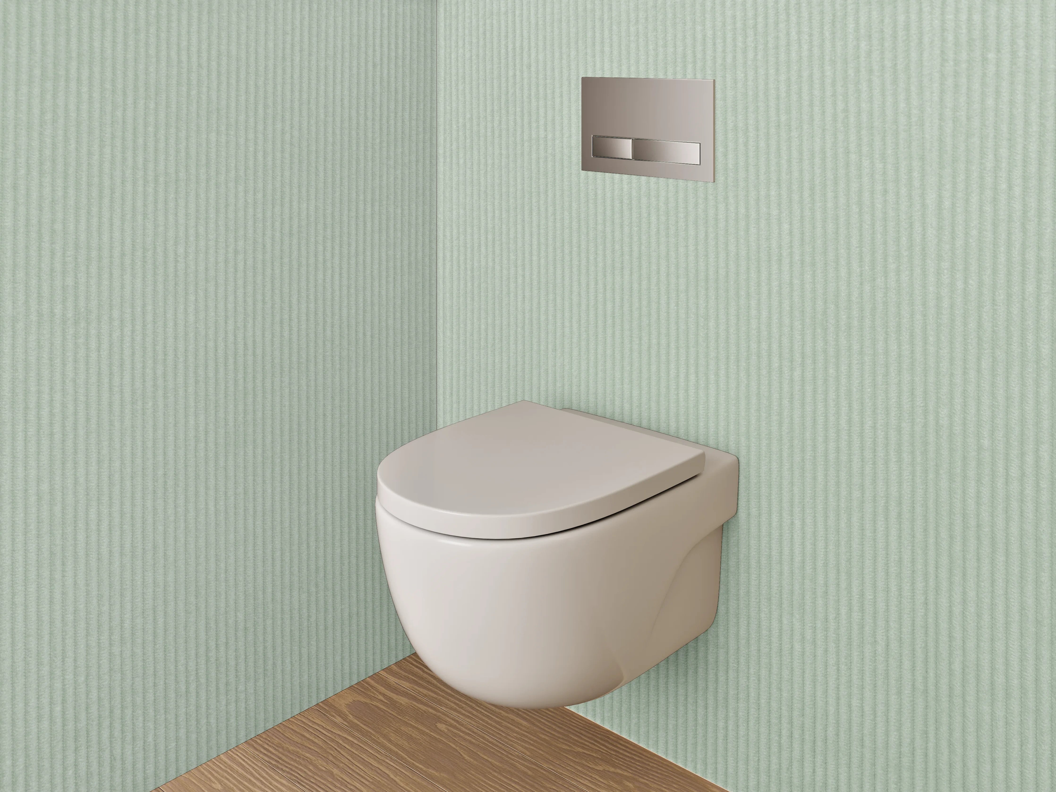 WC-Rückwand - Zartgrüne Struktur Tapete modern