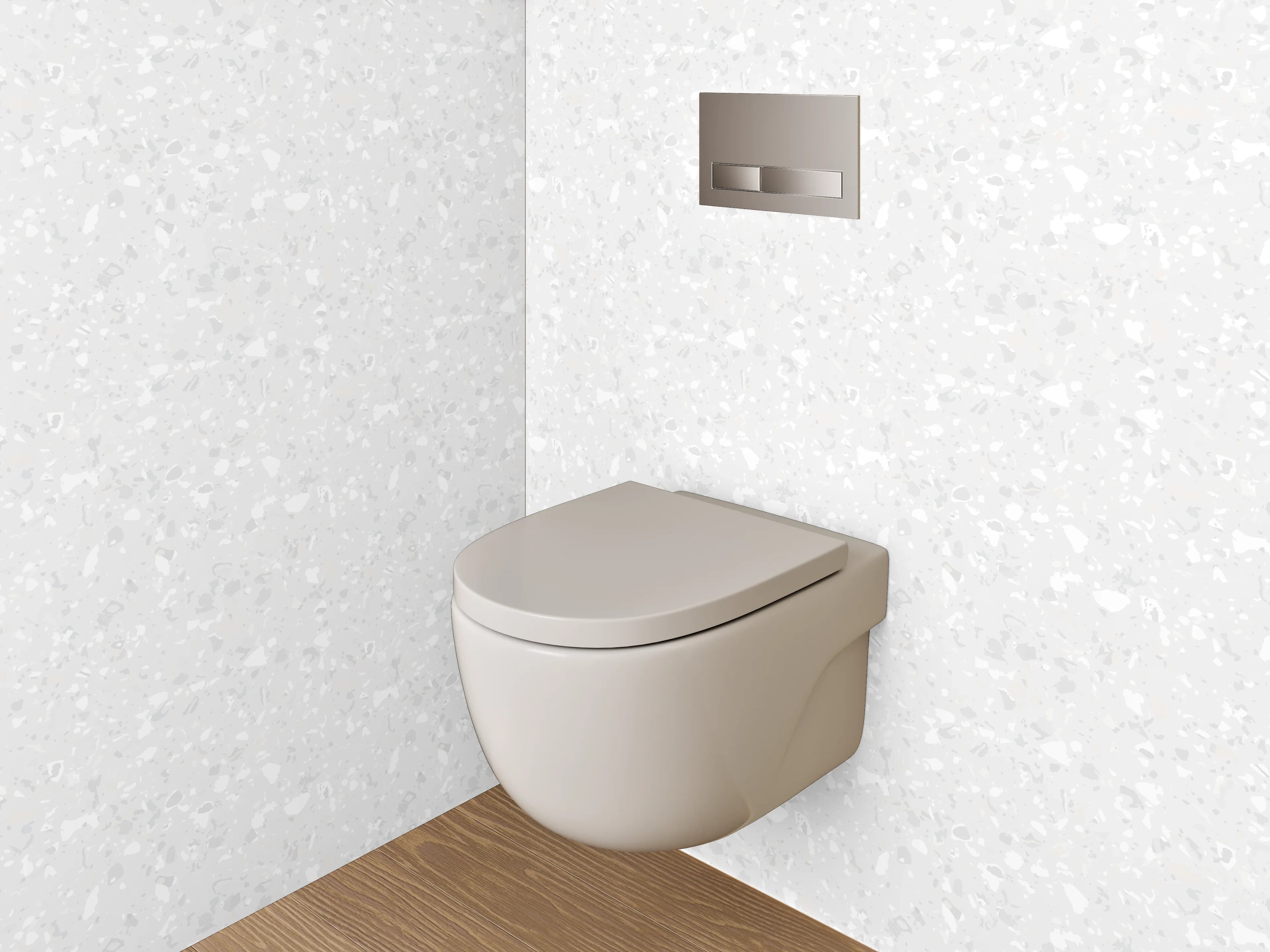 WC-Rückwand - Zeitloses Weiß-Grau-Marmor Muster
