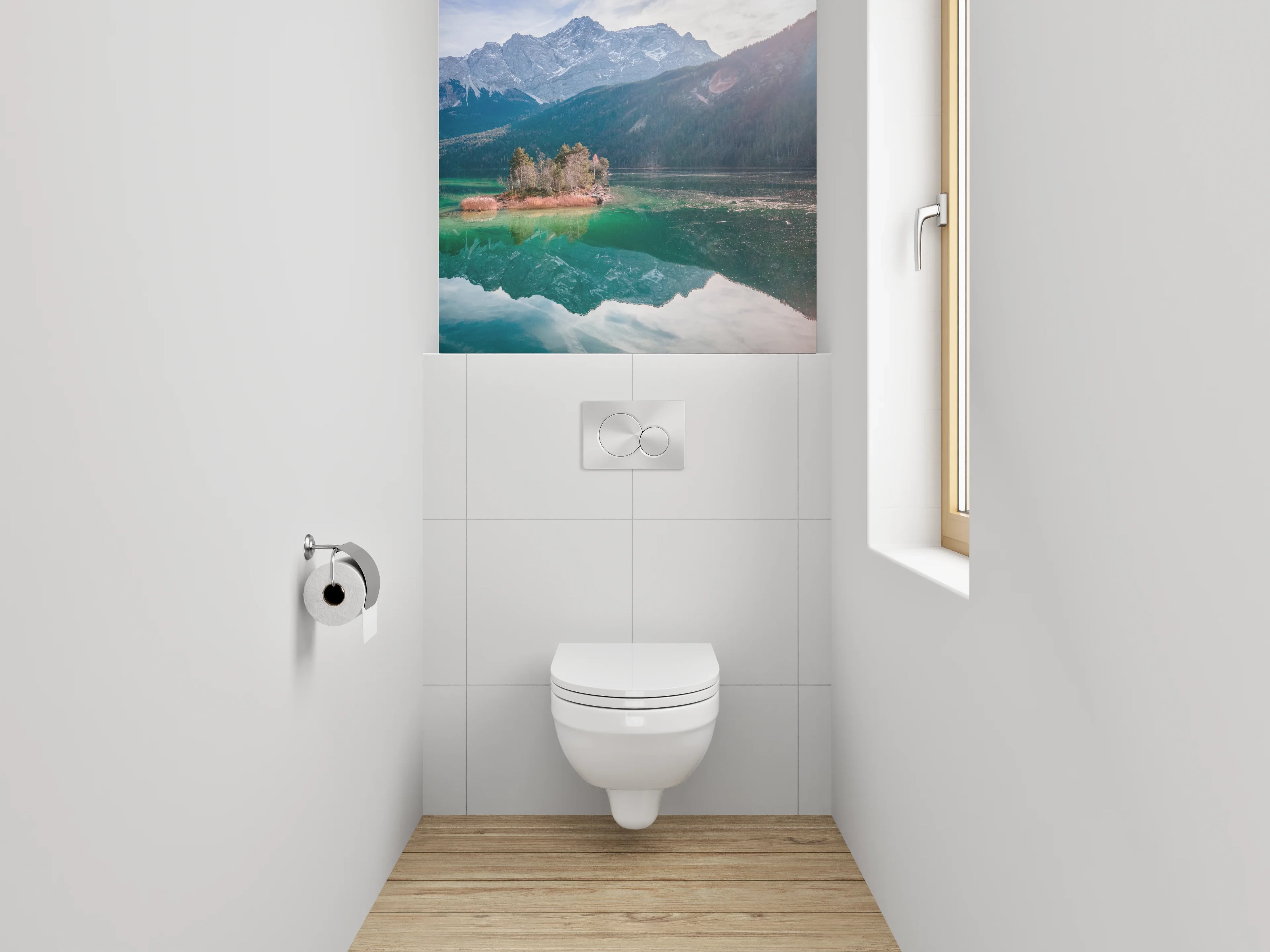 WC-Rückwand - Zugspitze Panorama am Eibsee