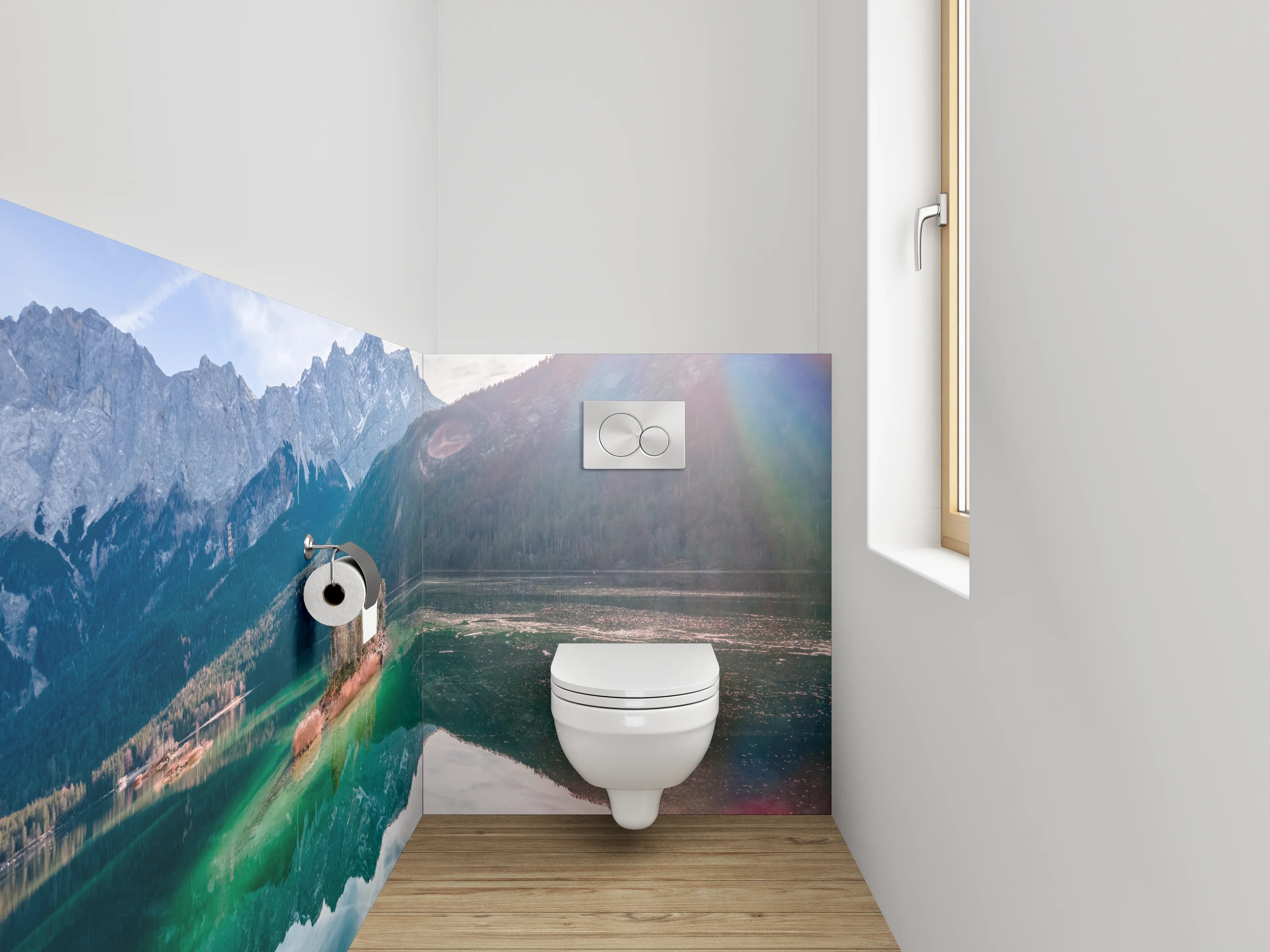 WC-Rückwand - Zugspitze Panorama am Eibsee