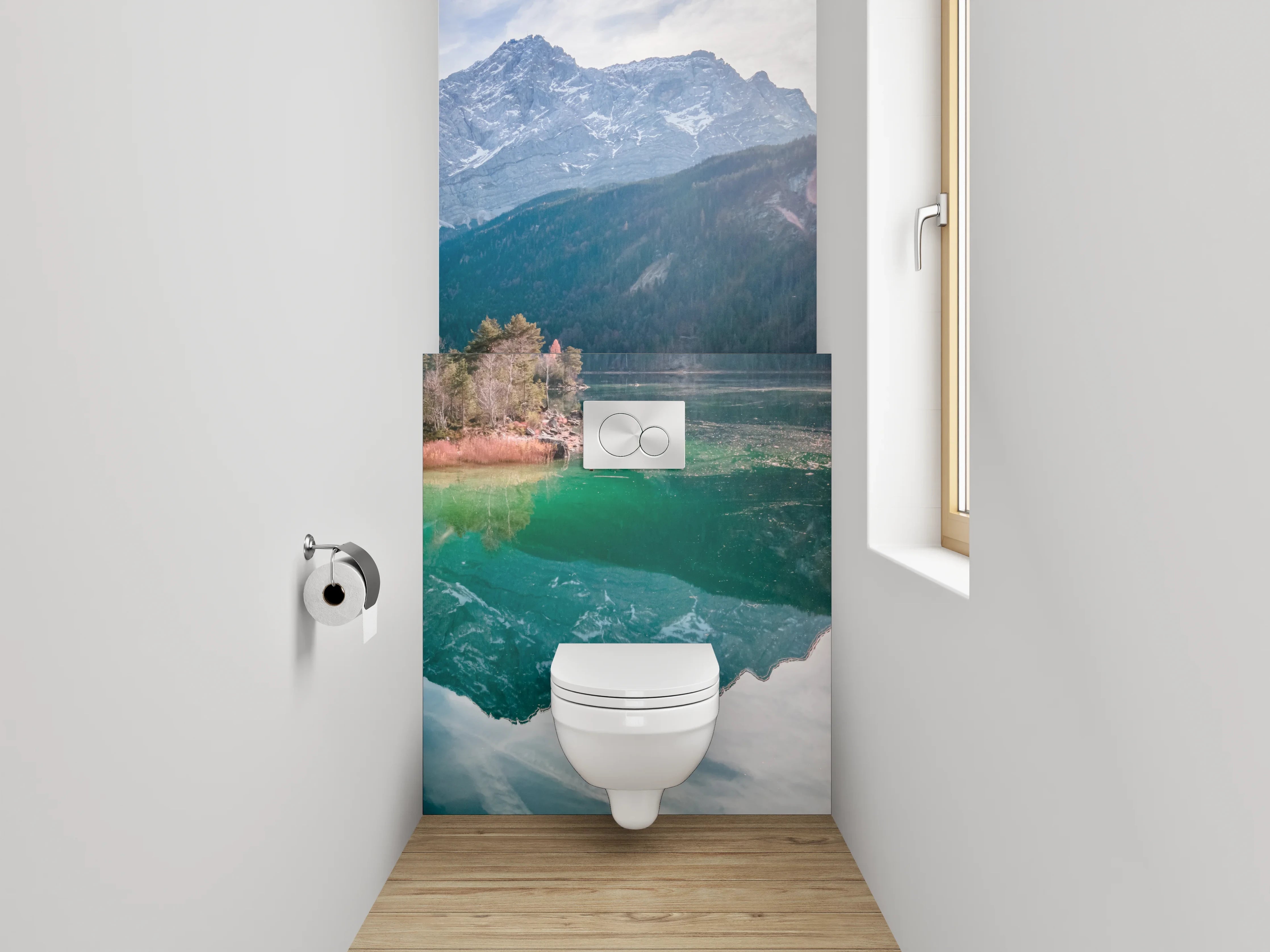 WC-Rückwand - Zugspitze Panorama am Eibsee