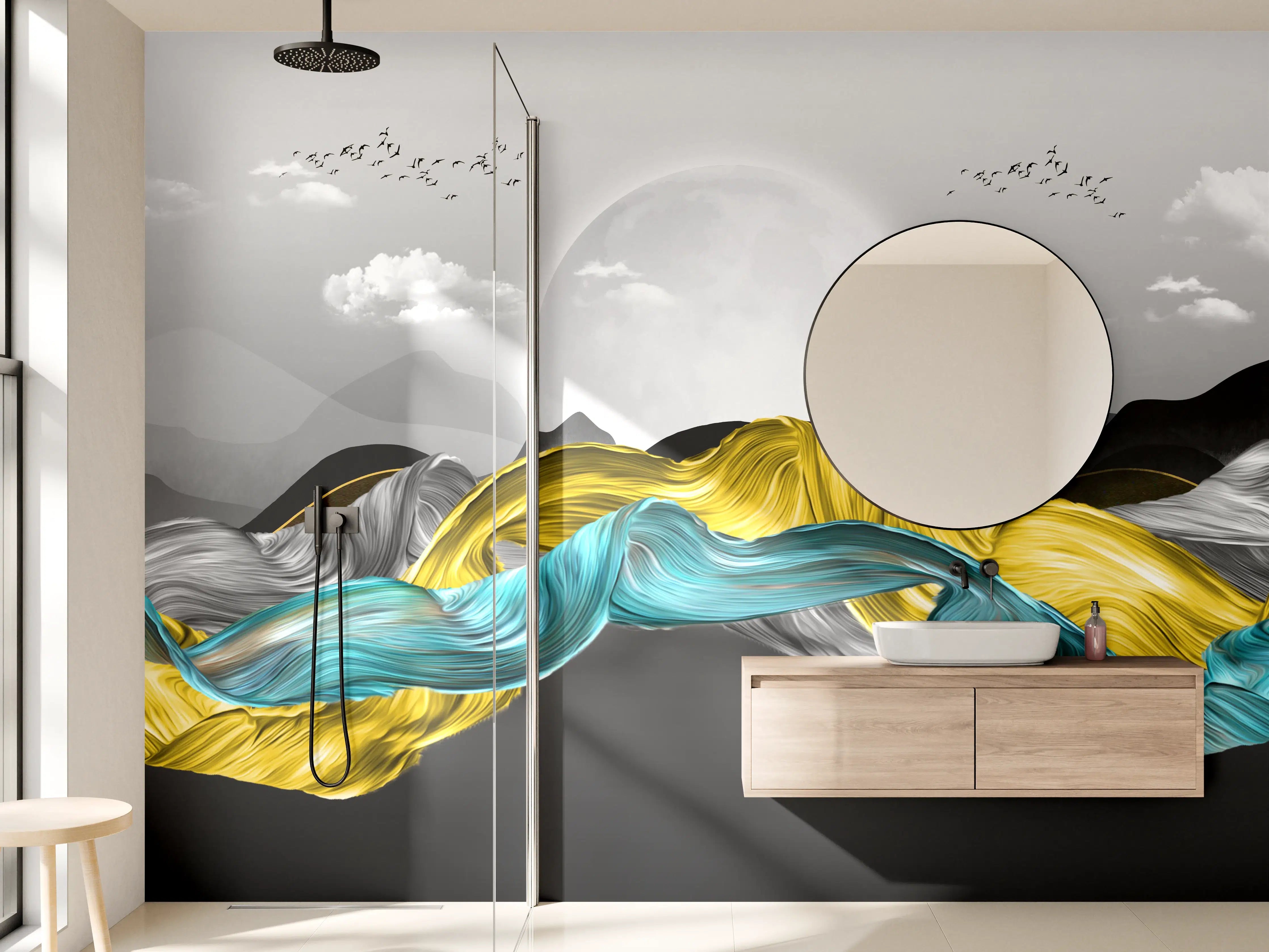 Wandverkleidung Bad - 3D Moderne Leinwand - Abstrakt