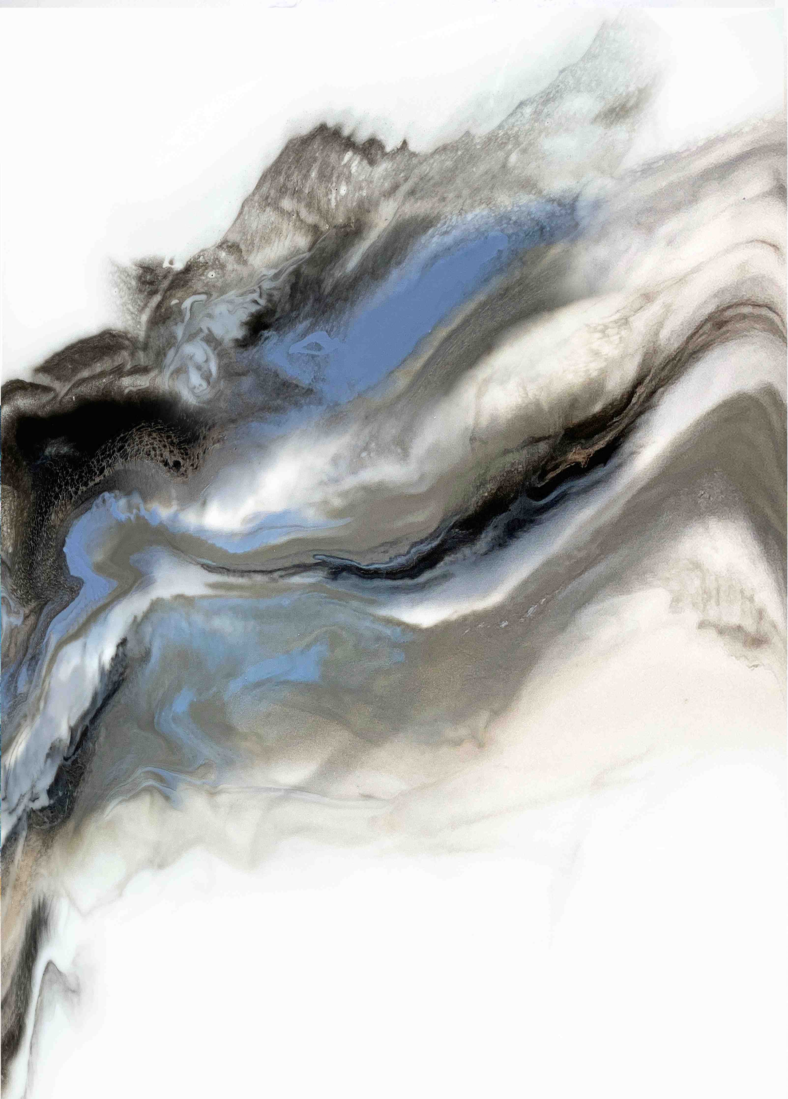 Wandverkleidung Bad-Abstrakte Grau-Weiß Kunsttextur