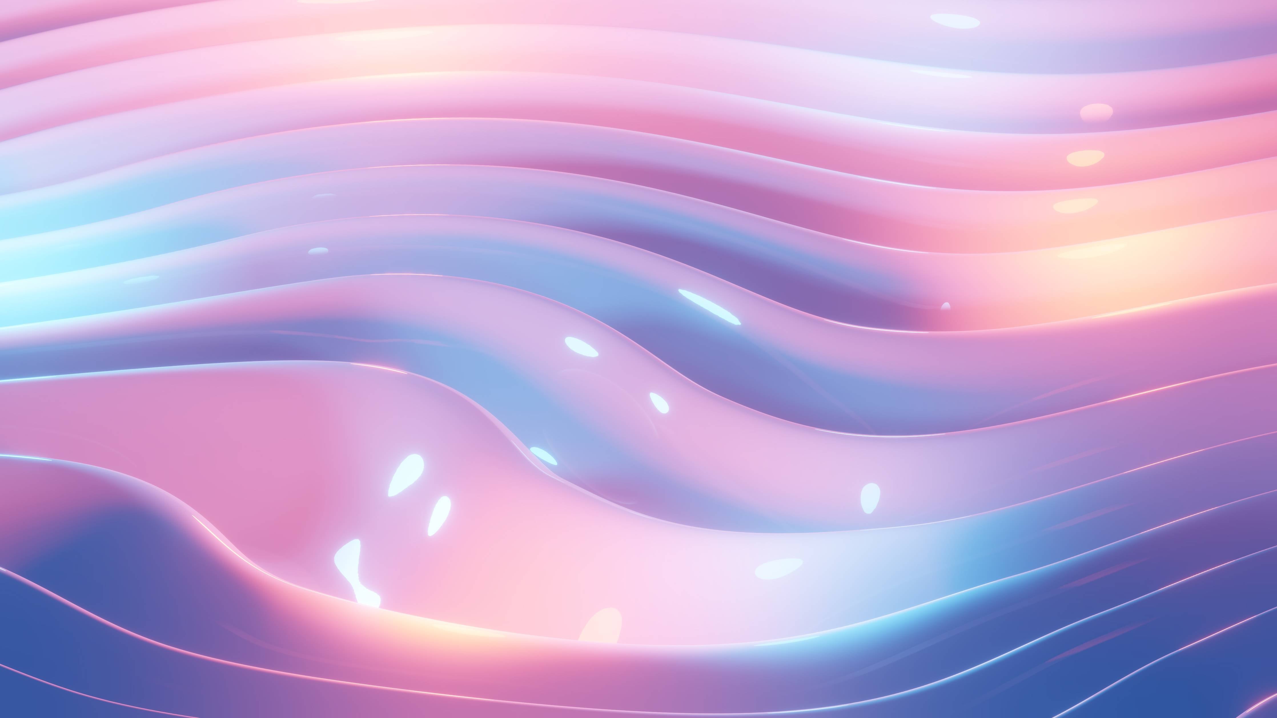 Wandverkleidung Bad-Abstrakte Wellen Rosa Blau