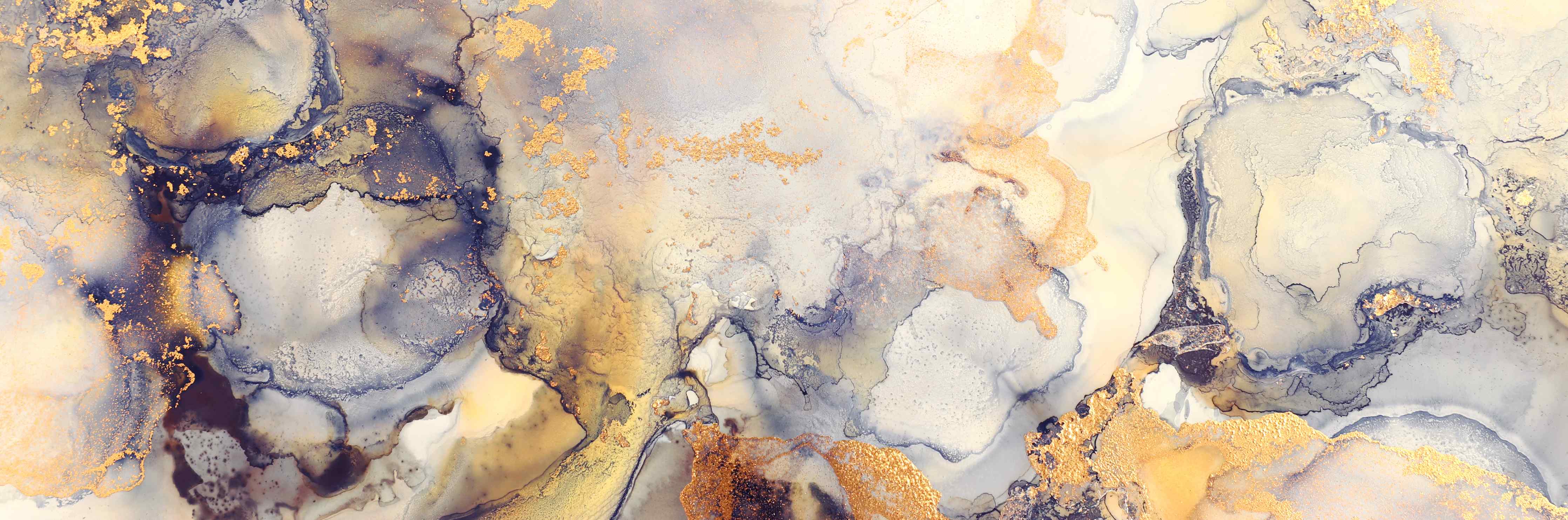 Wandverkleidung Bad-Abstrakte goldene Flüssigkunstmalerei